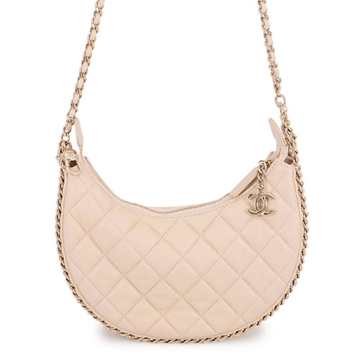 Chanel Beige Leather Shoulder Bag (Pre-Owned)