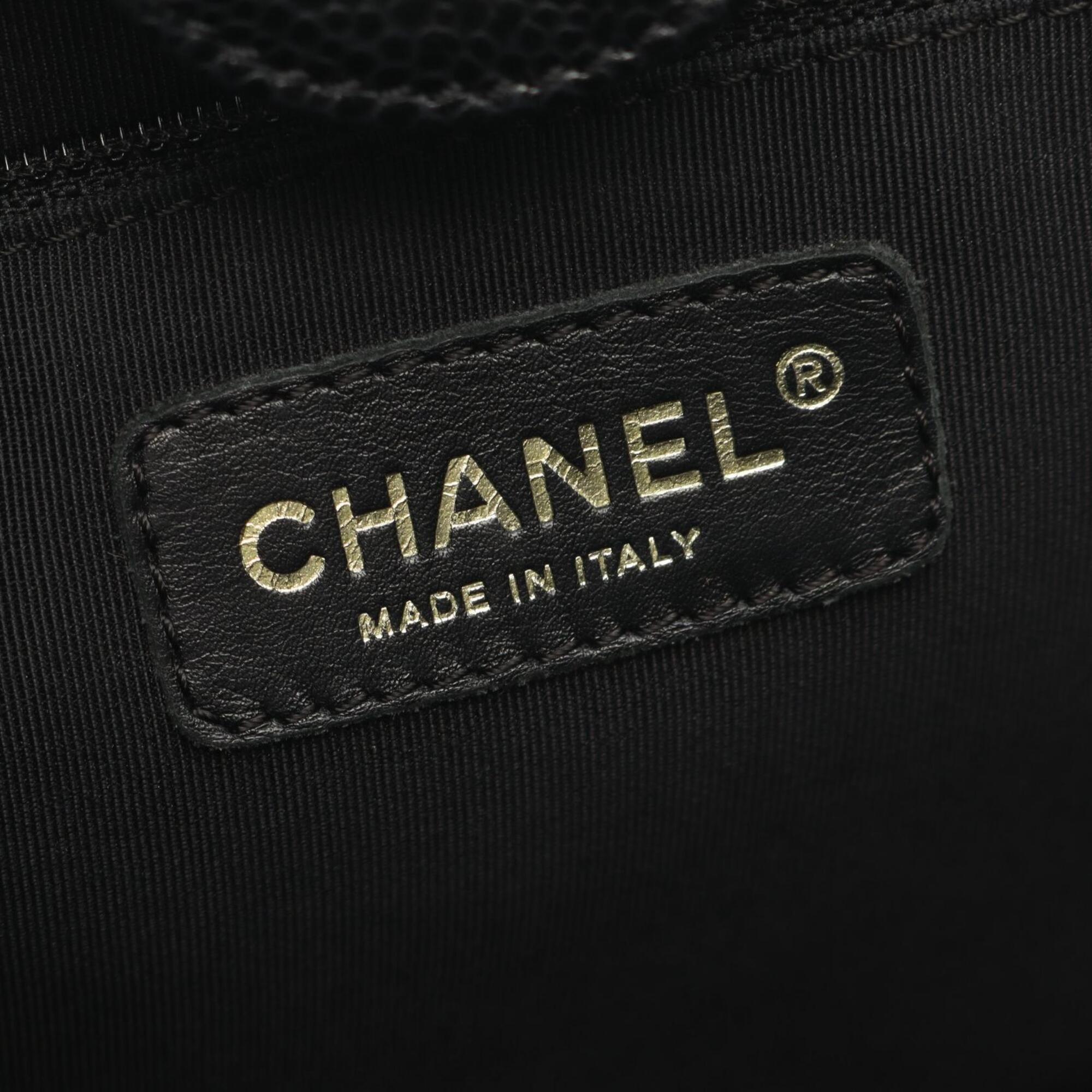 Chanel Black Grained Calfskin Handbag Tote Bag (Pre-Owned)