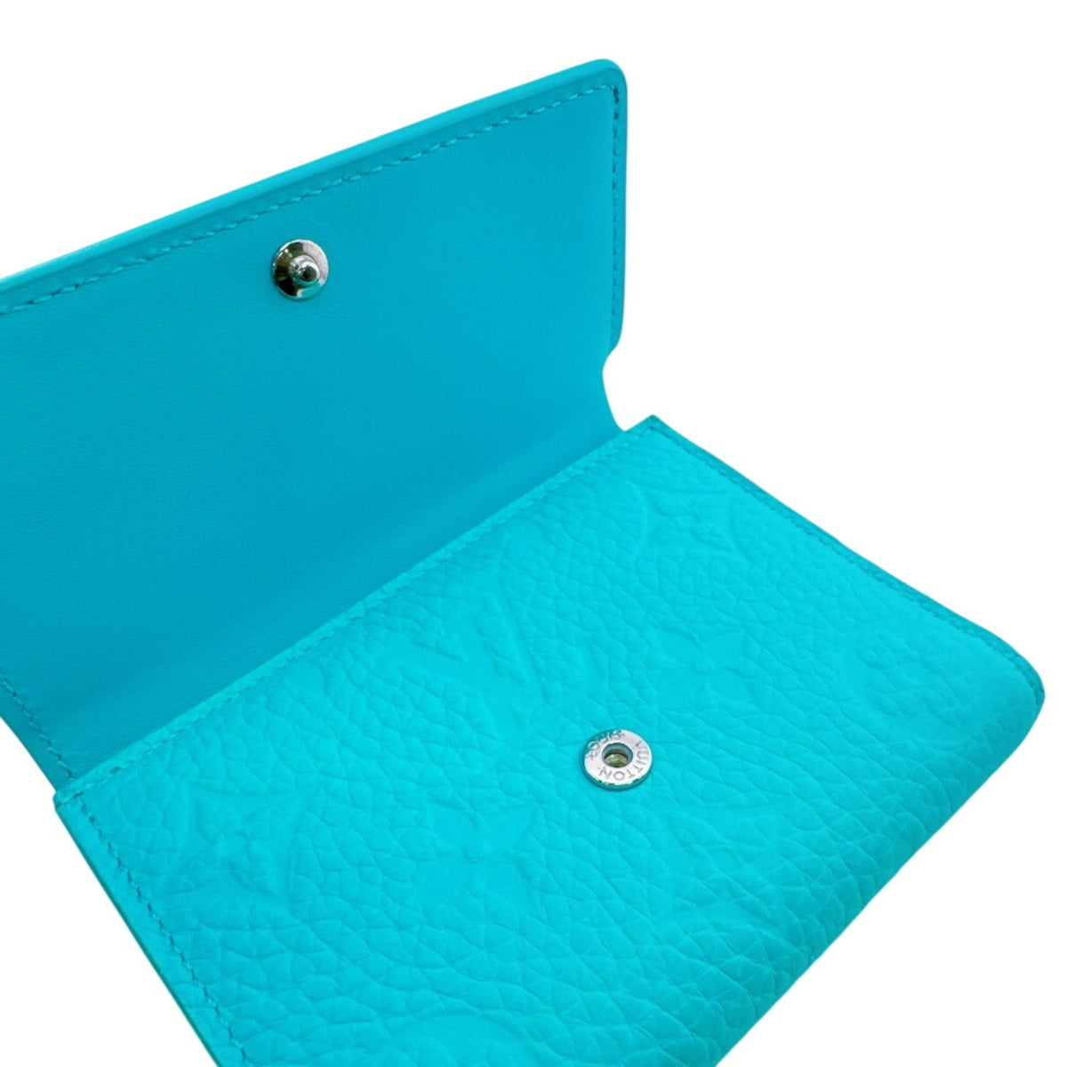 Louis Vuitton Blue Leather Wallet (Tri-Fold) (Pre-Owned)