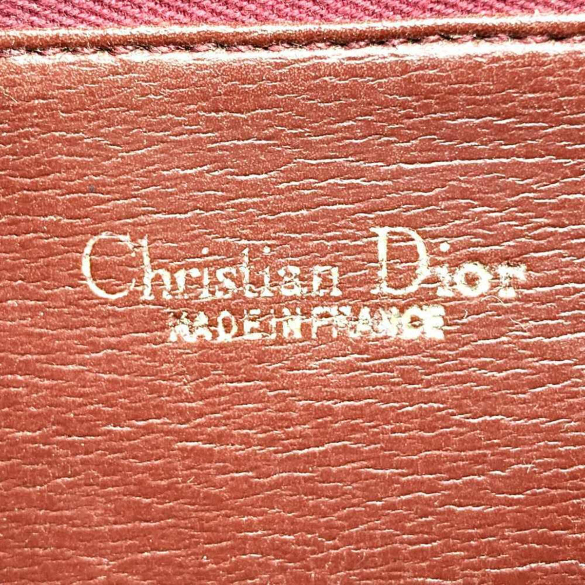 Christian Dior Red Color Leather Shoulder Bag (Pre-Owned)