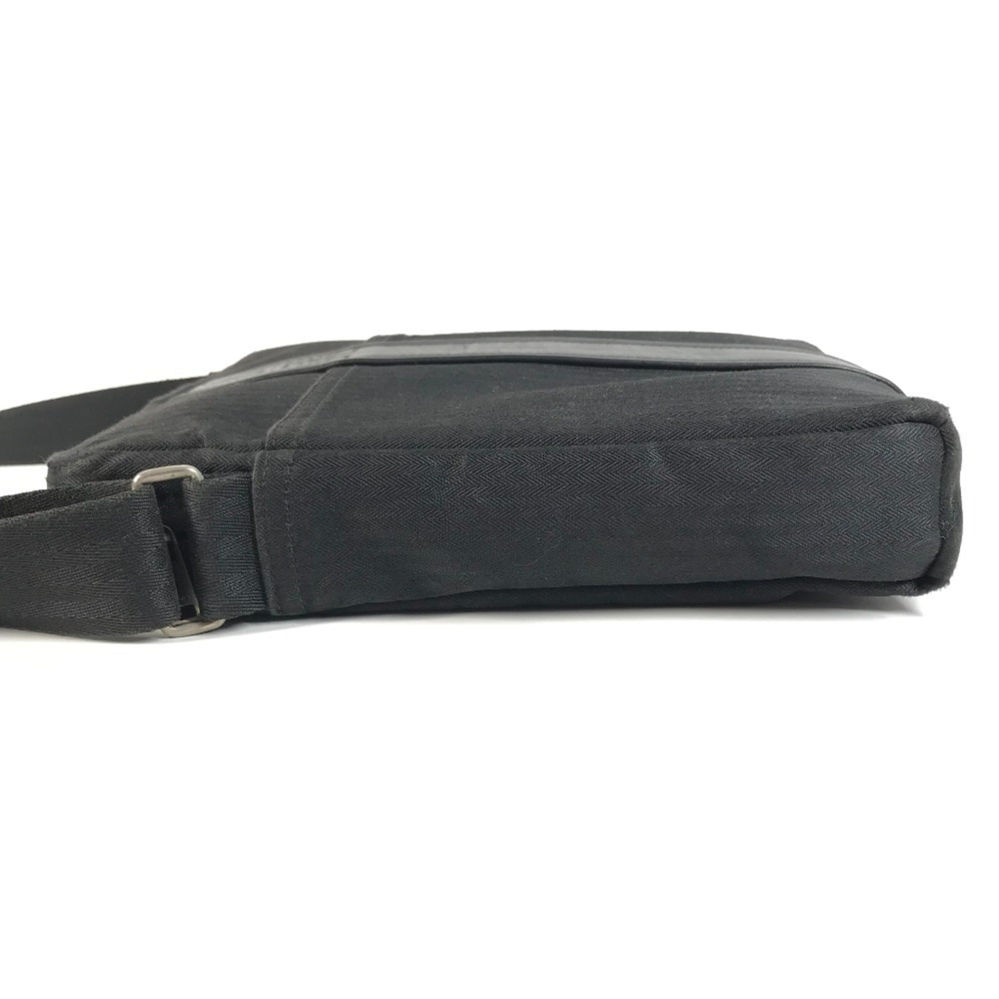 Hermes Black Cotton Pochette Shoulder Bag (Pre-Owned)