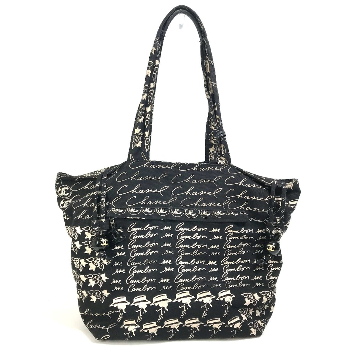 Chanel Black Cloth Tote Bag (Pre-Owned)