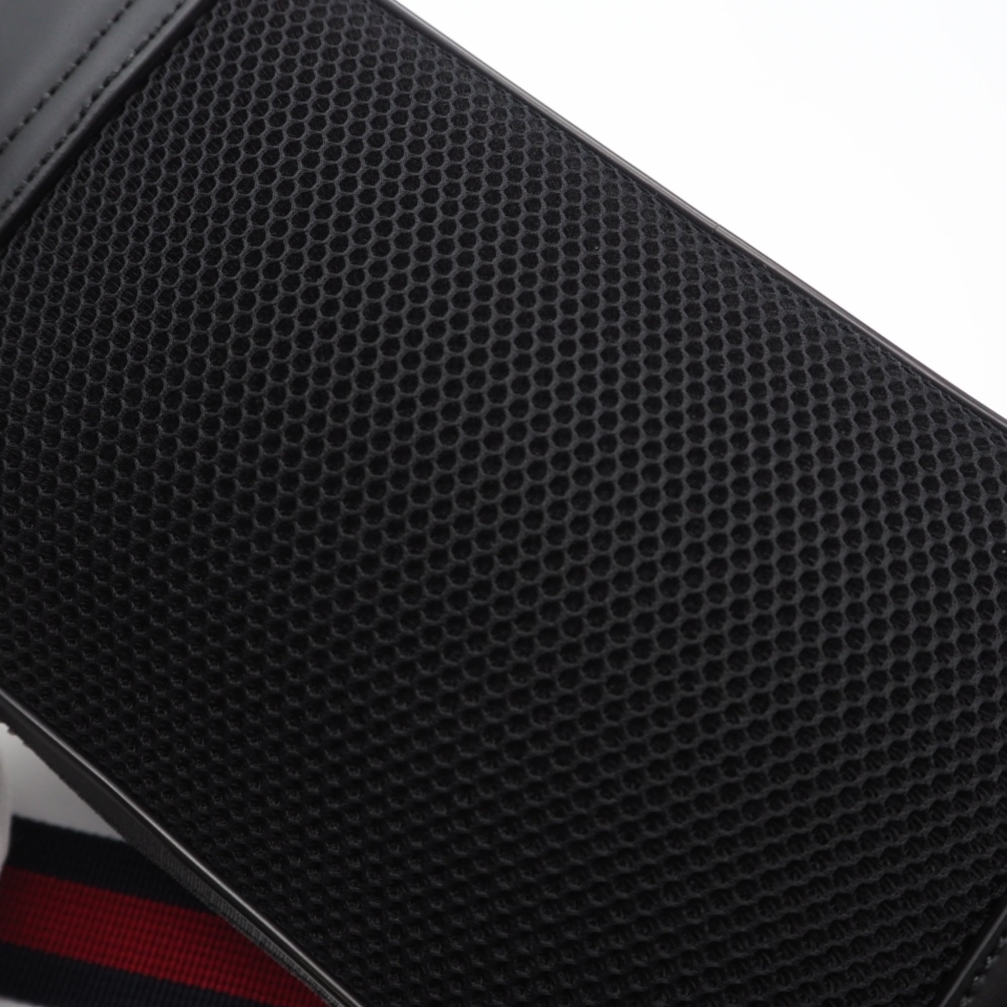 Gucci Gray Navy Red Color Coated Canvas Leather Shoulder Bag (Pre-Owned)