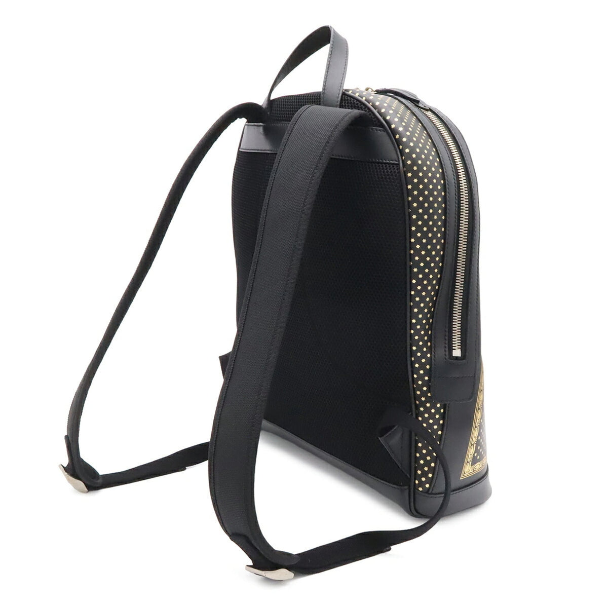 Gucci Black Gold Leather Backpack (Pre-Owned)