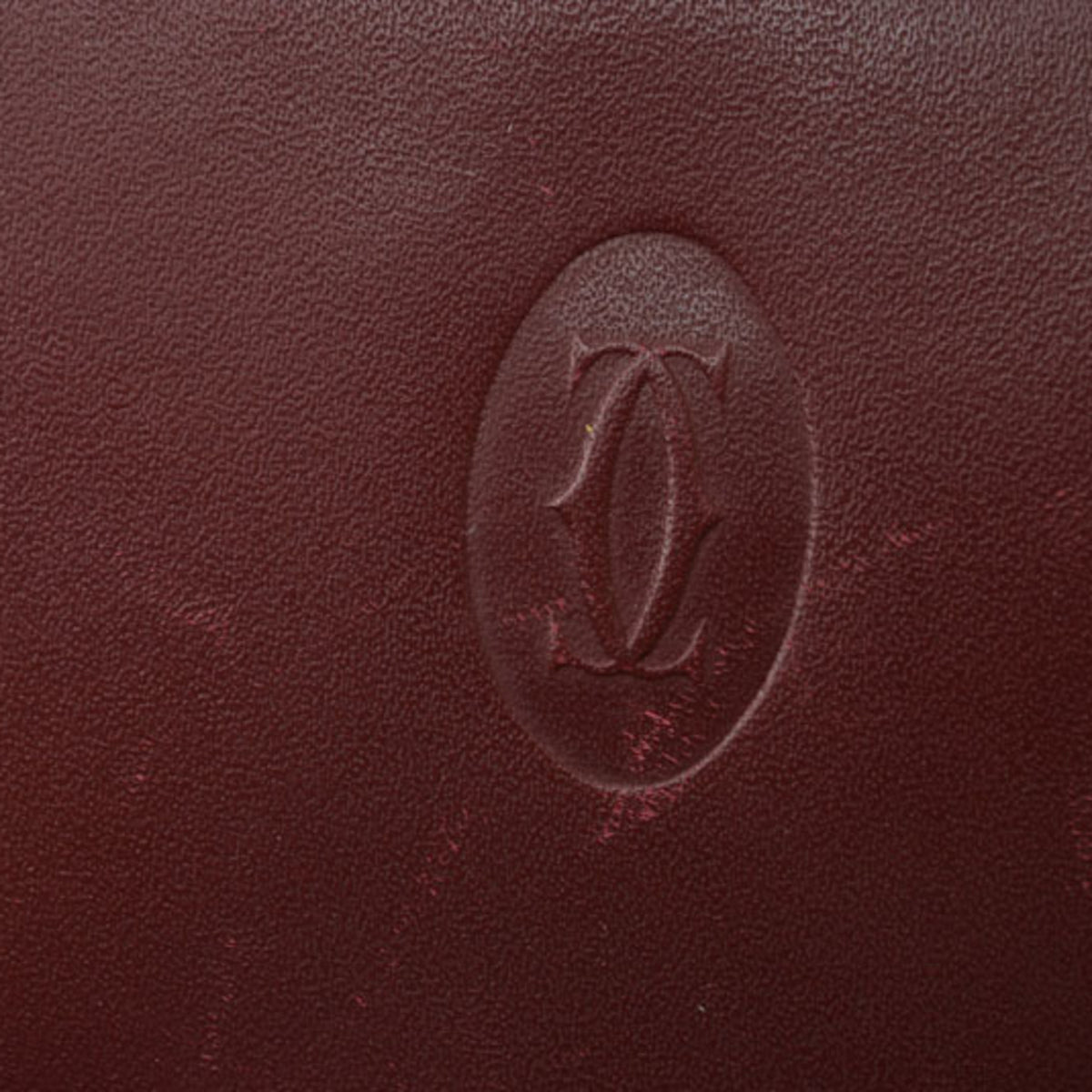 Cartier Must Bordeaux Leather Coin Purse/Coin Case (Pre-Owned)