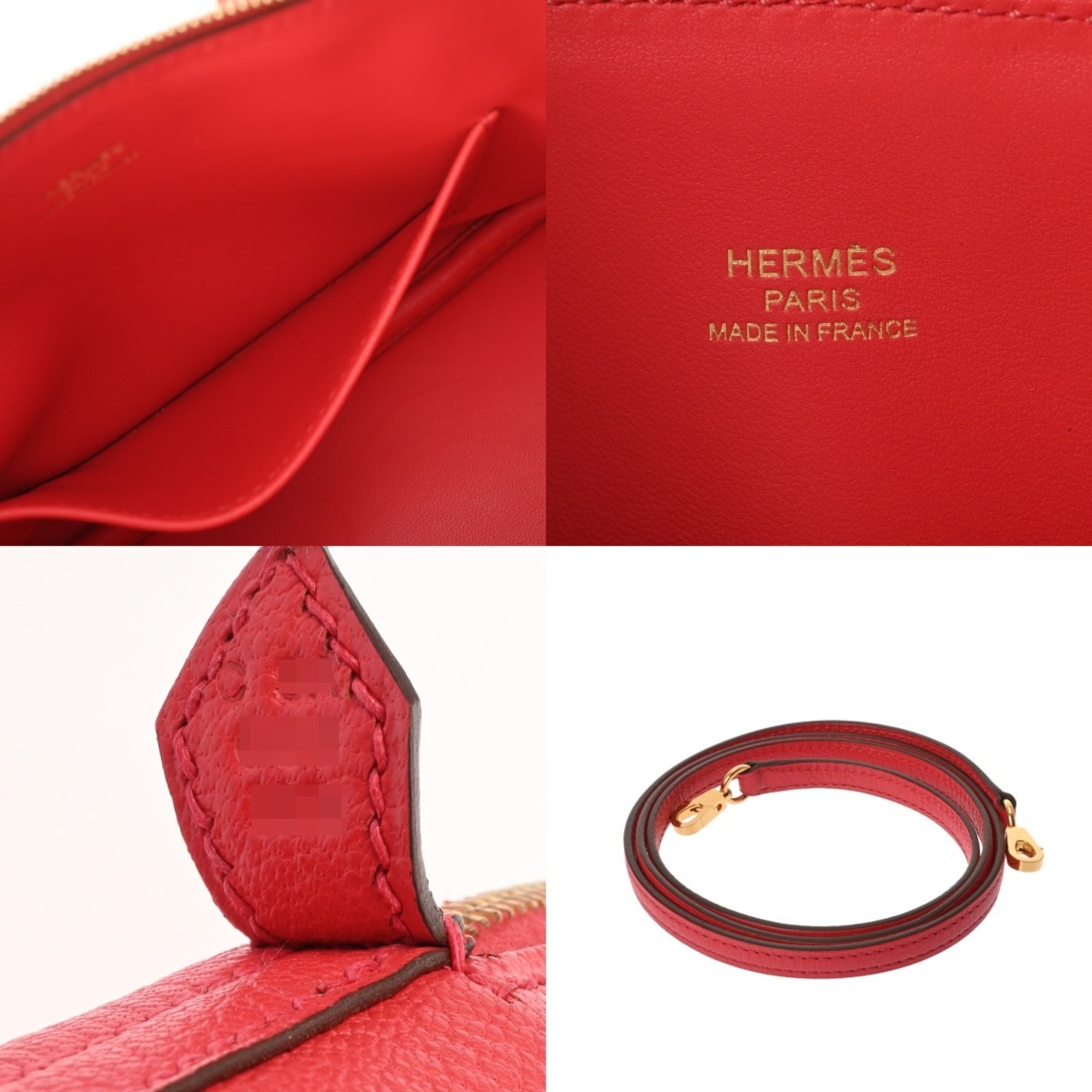 Hermes Silver Chevre Leather Handbag (Pre-Owned)