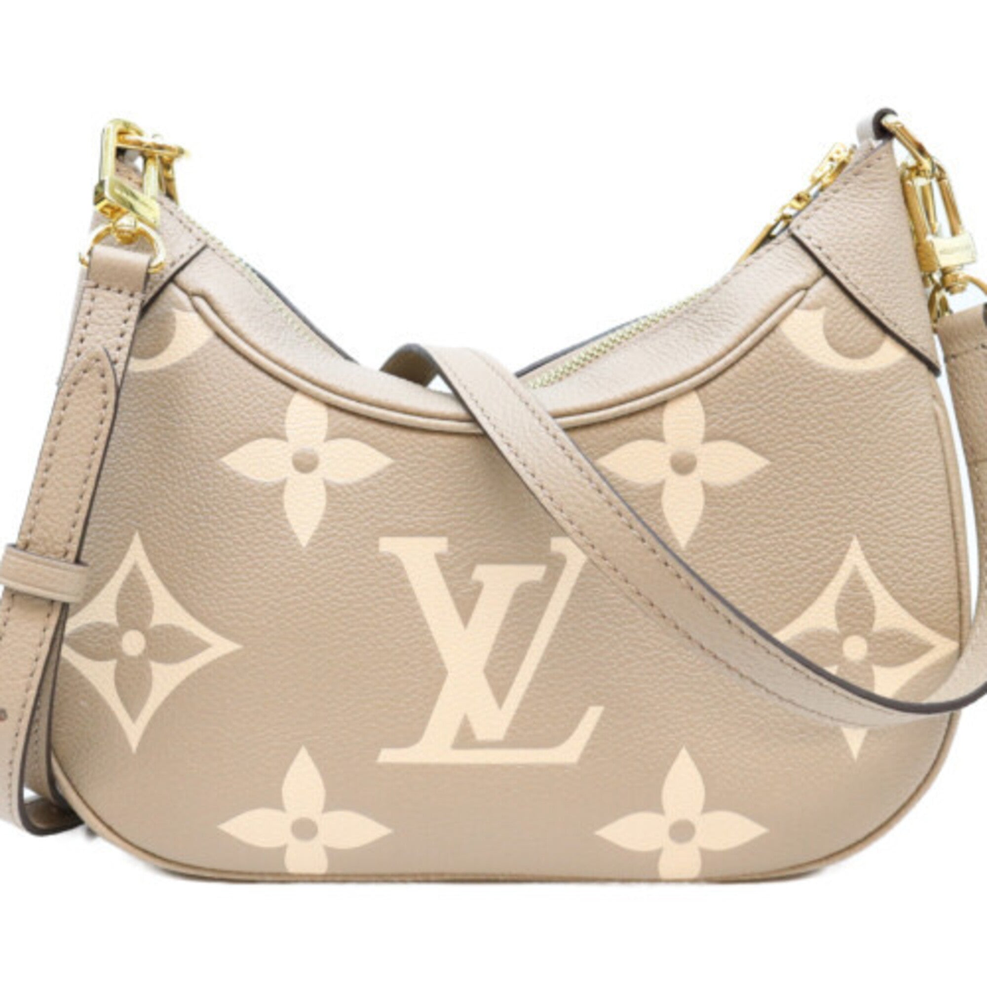 Louis Vuitton Grayish Ivory Monogram Empreinte Shoulder Bag (Pre-Owned)