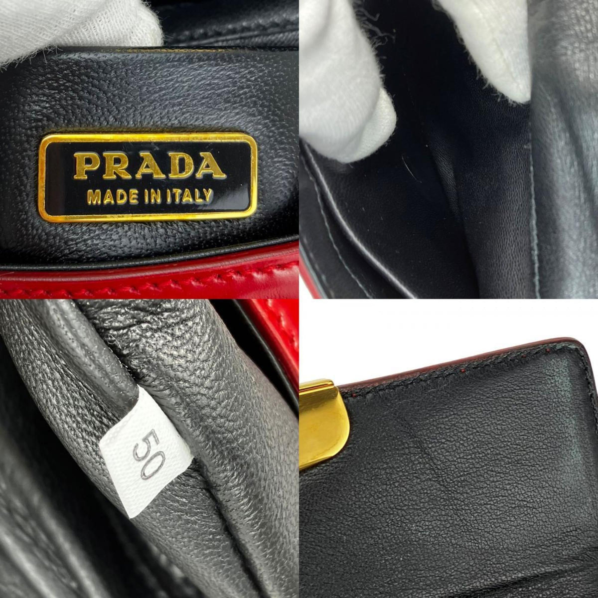 Prada Red Color Leather Handbag (Pre-Owned)