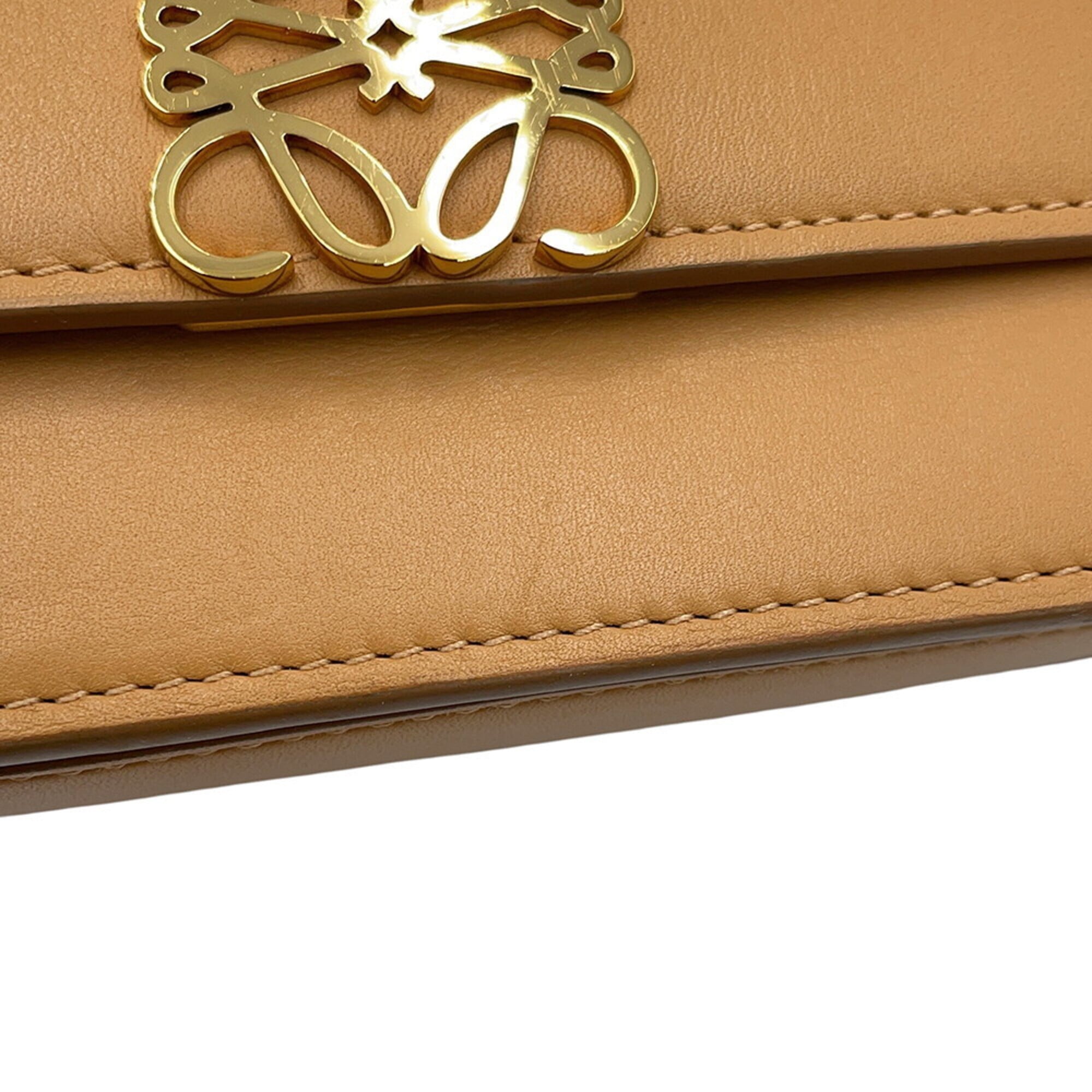 Loewe Brown Leather Handbag Shoulder Bag (Pre-Owned)