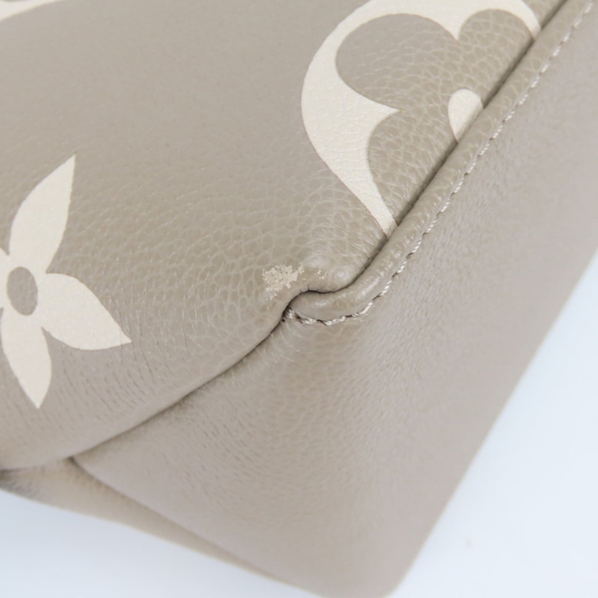 Louis Vuitton Monogram Empreinte Beige Bicolor Ivory Tourterelle Monogram Empreinte Handbag (Pre-Owned)
