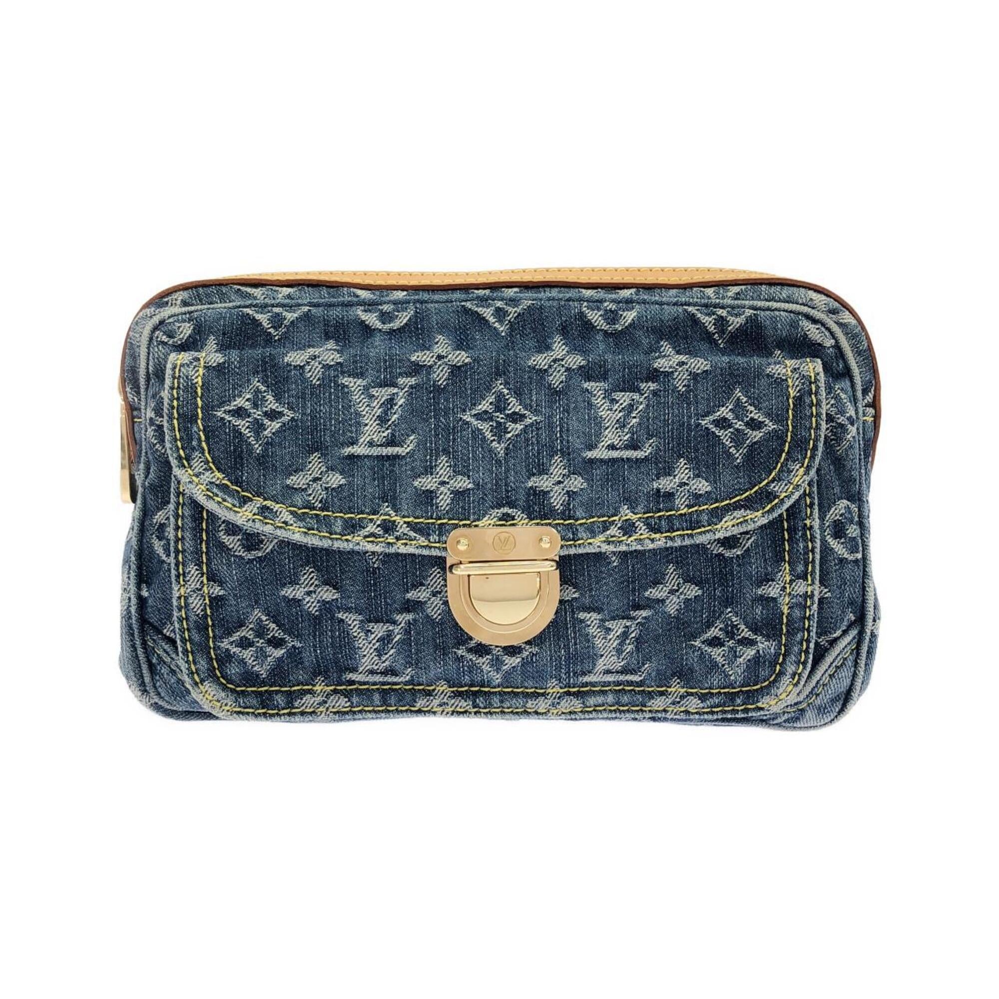 Louis Vuitton Monogram Denim Blue Monogram Denim Shoulder Bag (Pre-Owned)