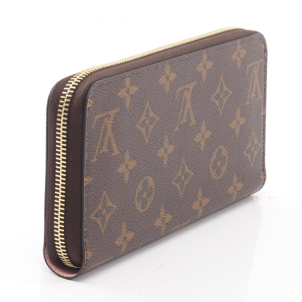 Louis Vuitton Brown Monogram Pink Rose Ballerine Monogram Leather Long Wallet (Bi-Fold) (Pre-Owned)