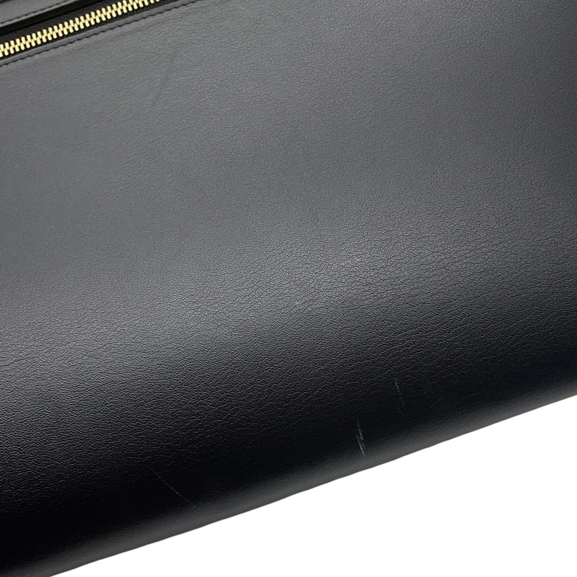 Celine Beige Black Leather Handbag (Pre-Owned)