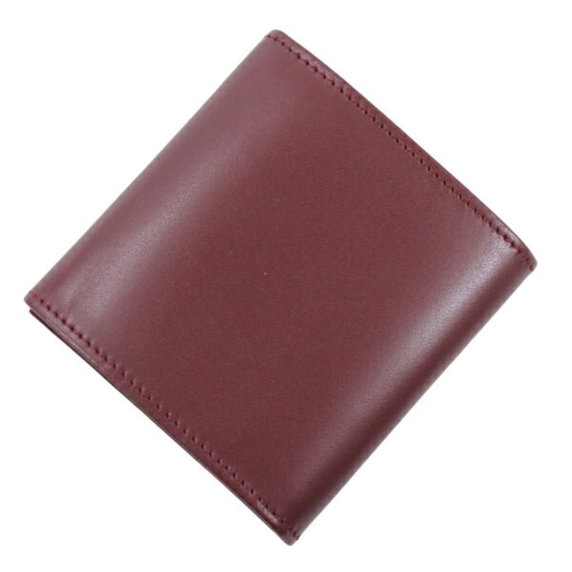 Cartier Must Bordeaux Leather Coin Purse/Coin Case (Pre-Owned)
