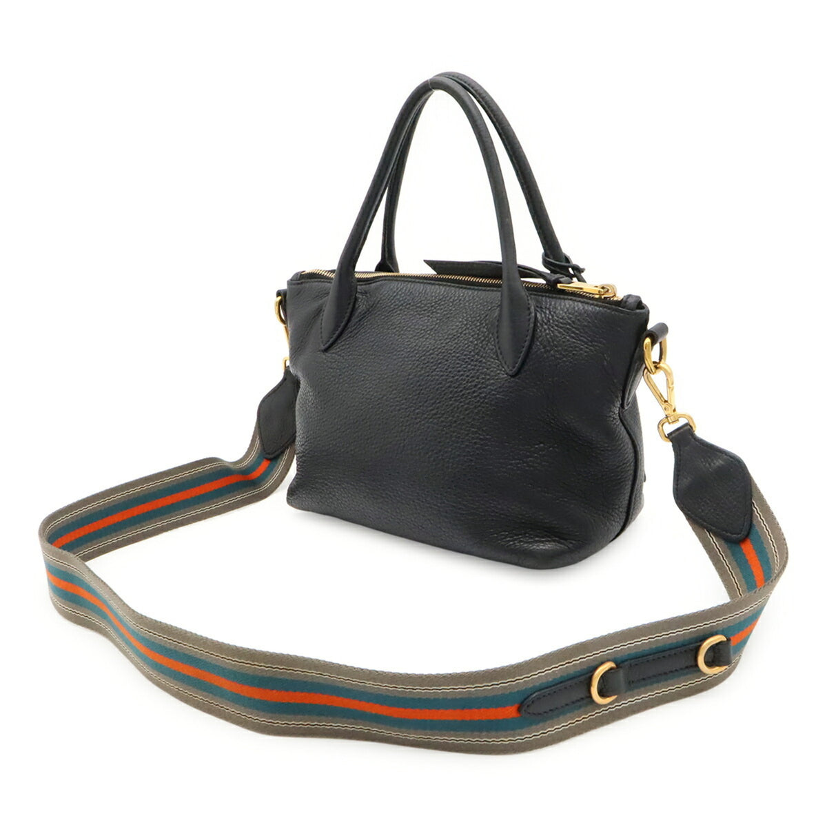 Prada Black Nero Leather Handbag Shoulder Bag (Pre-Owned)