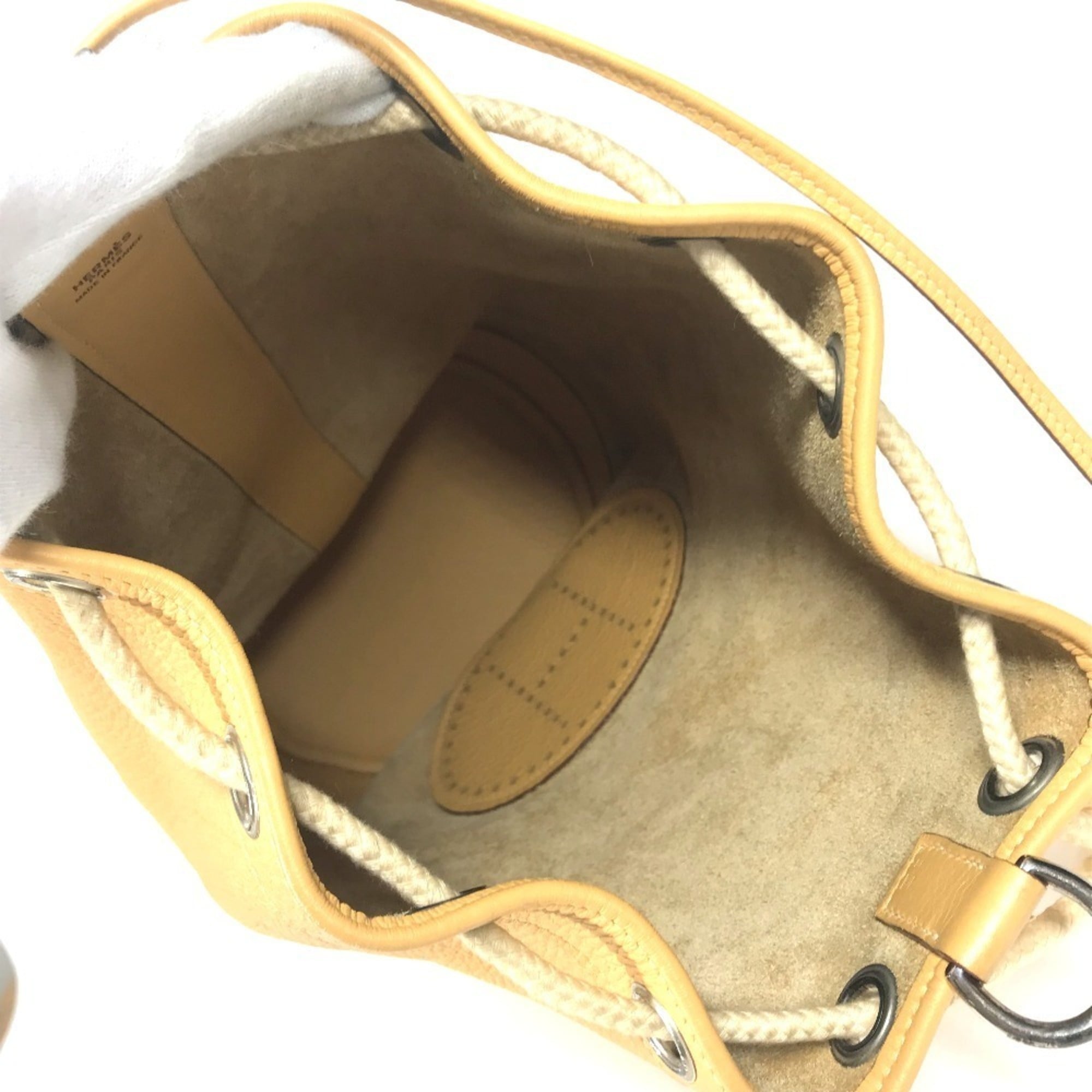 Hermes Beige Yellow Taurillon Clemence Leather Shoulder Bag (Pre-Owned)