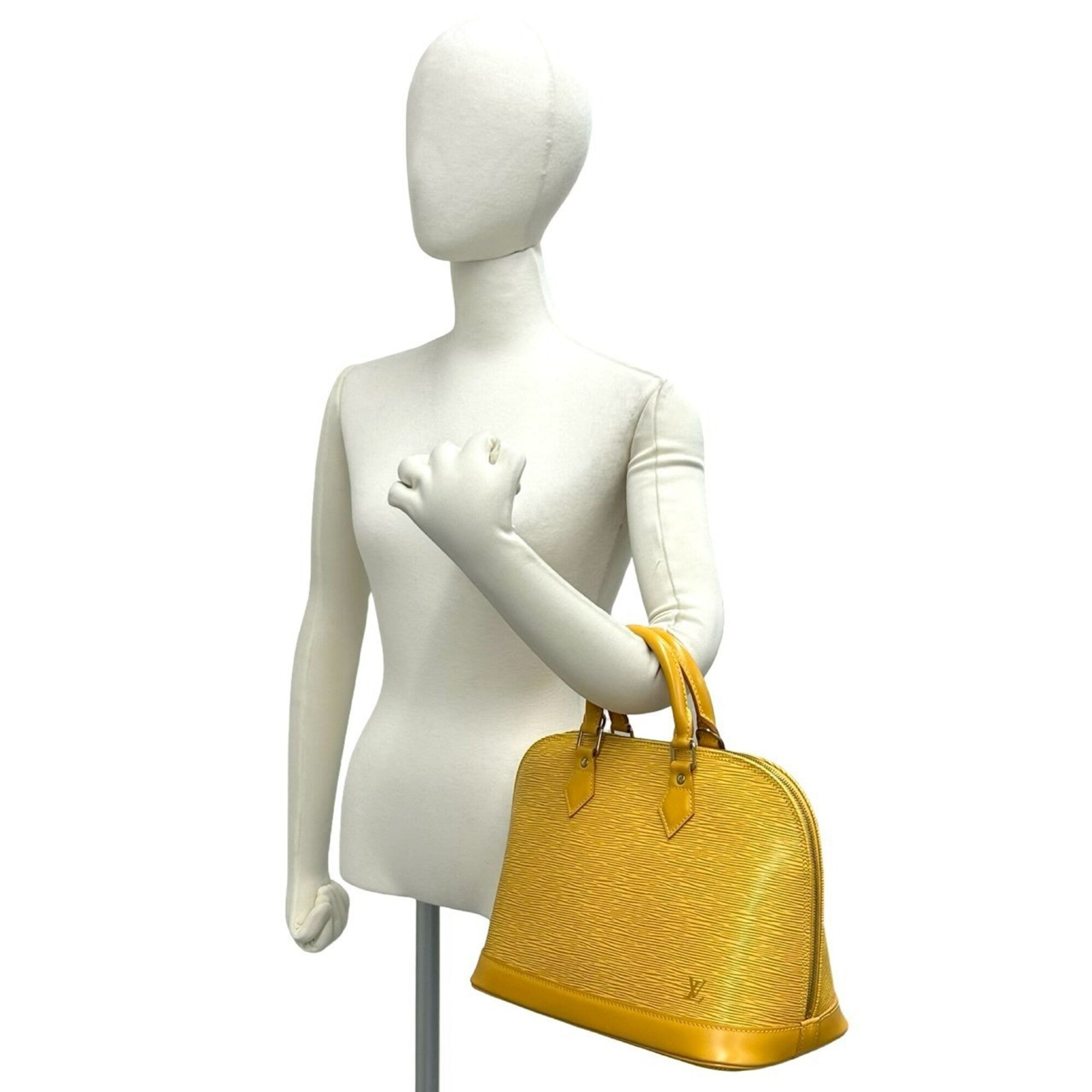 Louis Vuitton Yellow Leather Boston Bag Handbag (Pre-Owned)