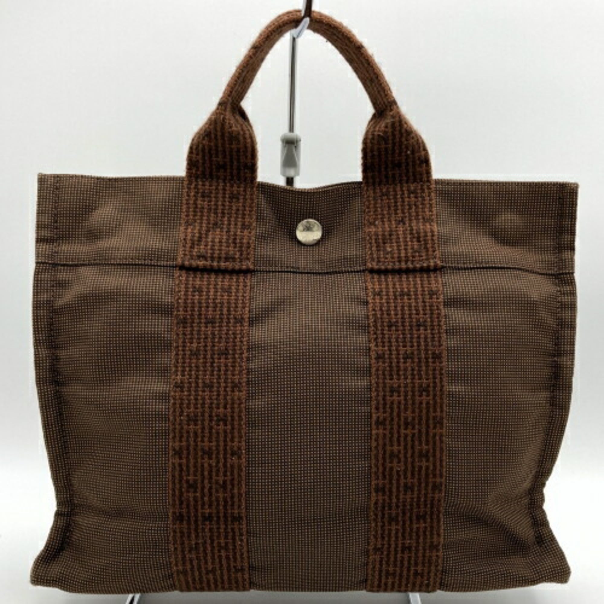 Hermes Brown Nylon Tote Bag (Pre-Owned)