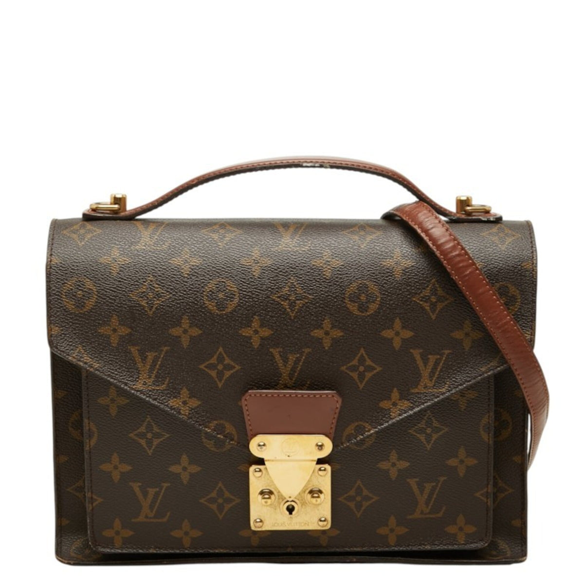 Louis Vuitton Brown Pvc Leather Handbag Shoulder Bag (Pre-Owned)