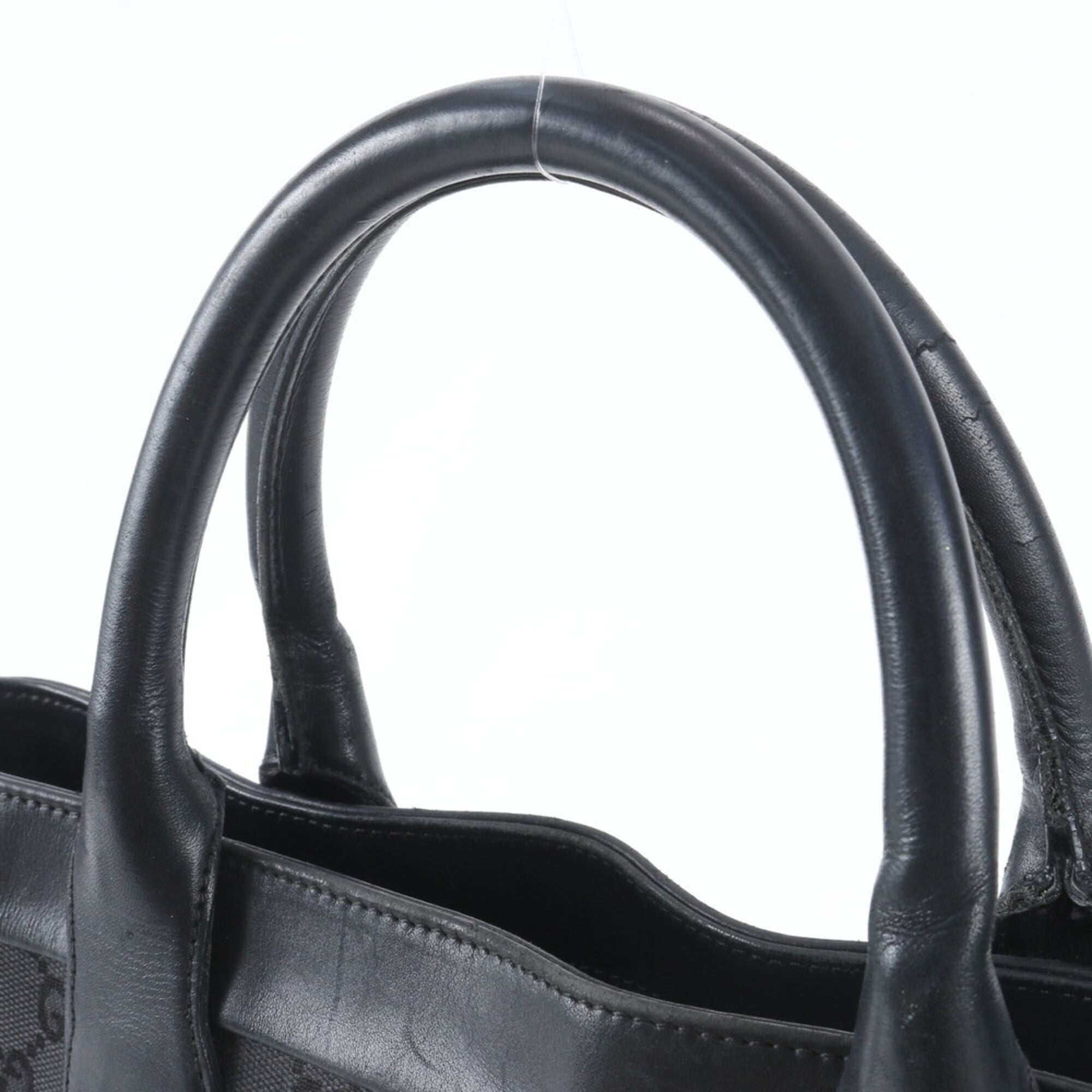 Gucci Gg Canvas Black Gg Canvas Handbag Tote Bag (Pre-Owned)