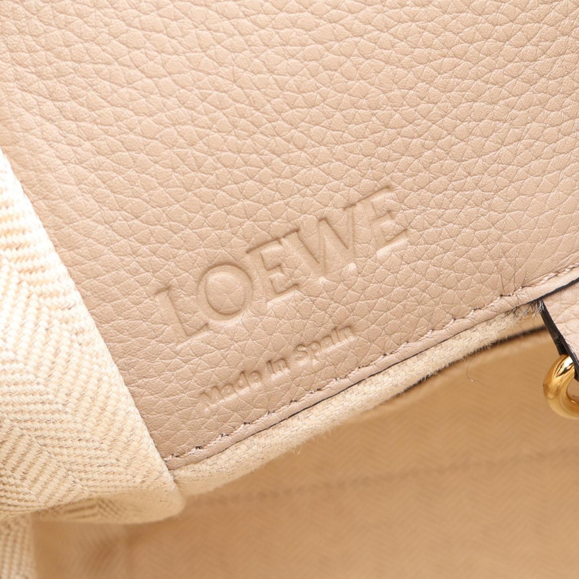 Loewe Beige Brown Leather Handbag (Pre-Owned)