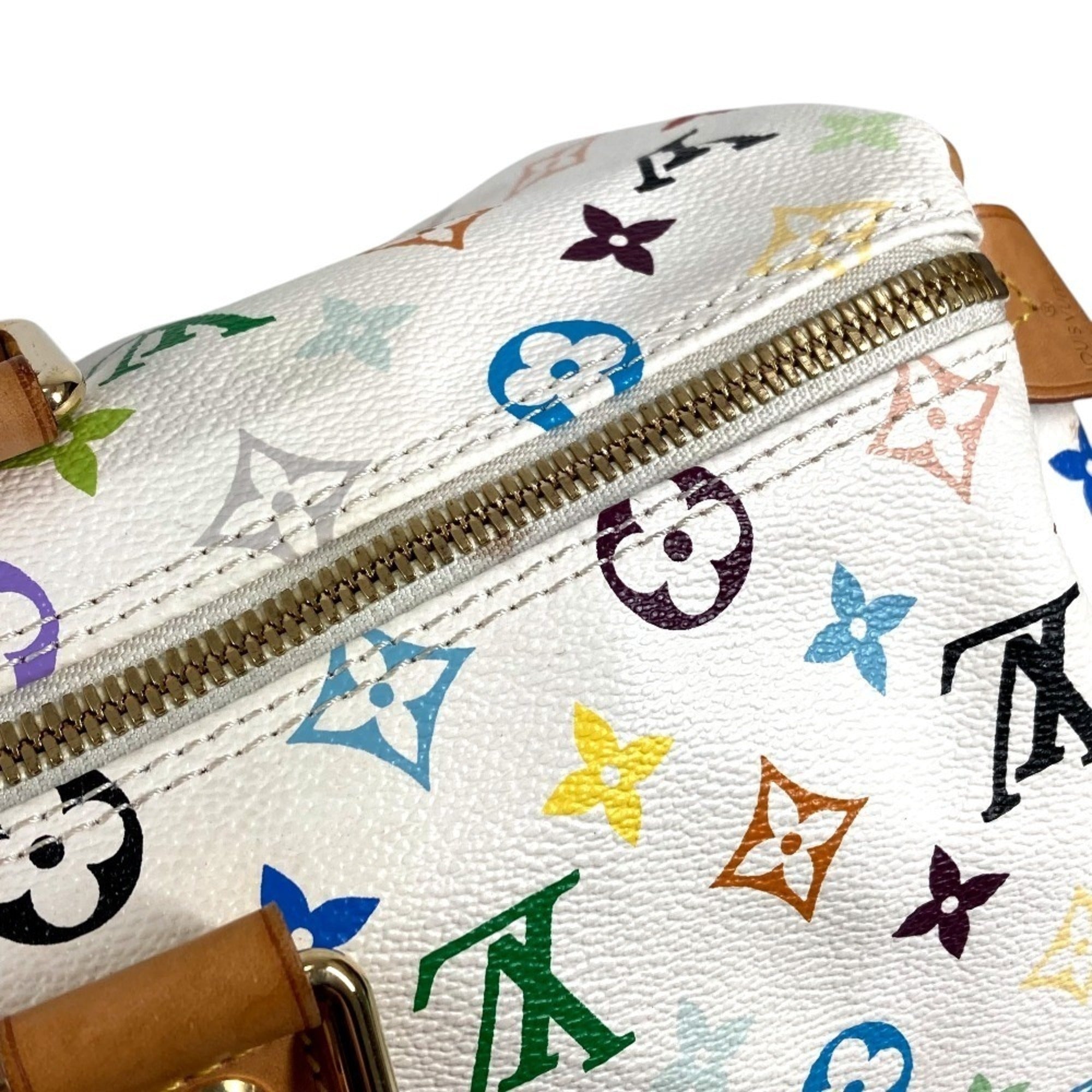 Louis Vuitton Monogram Multicolore Blanc White Monogram Multicolore Boston Bag Handbag (Pre-Owned)