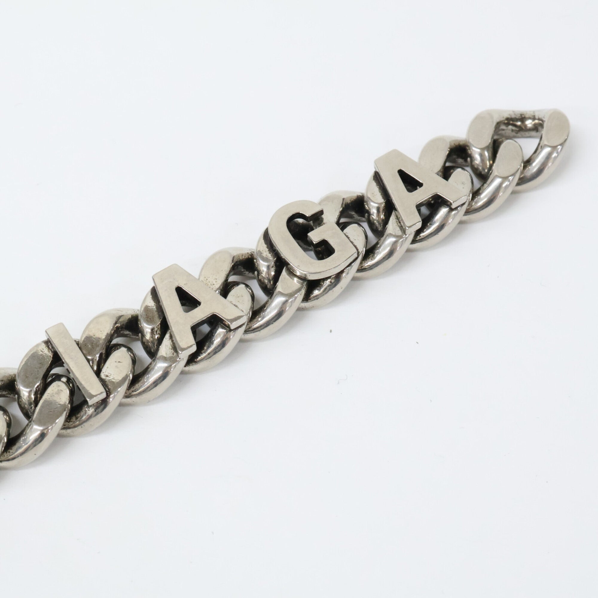 Balenciaga Silver Brass Charm Bracelet (Pre-Owned)