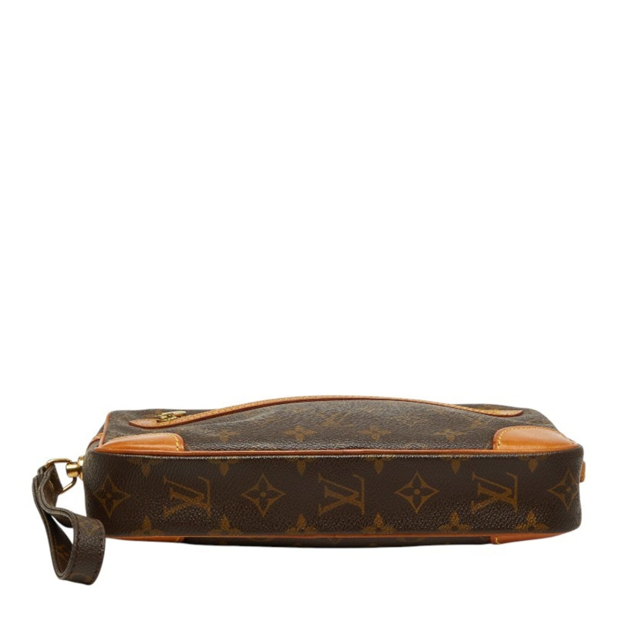 Louis Vuitton Monogram Brown Pvc Leather Clutch Bag (Pre-Owned)