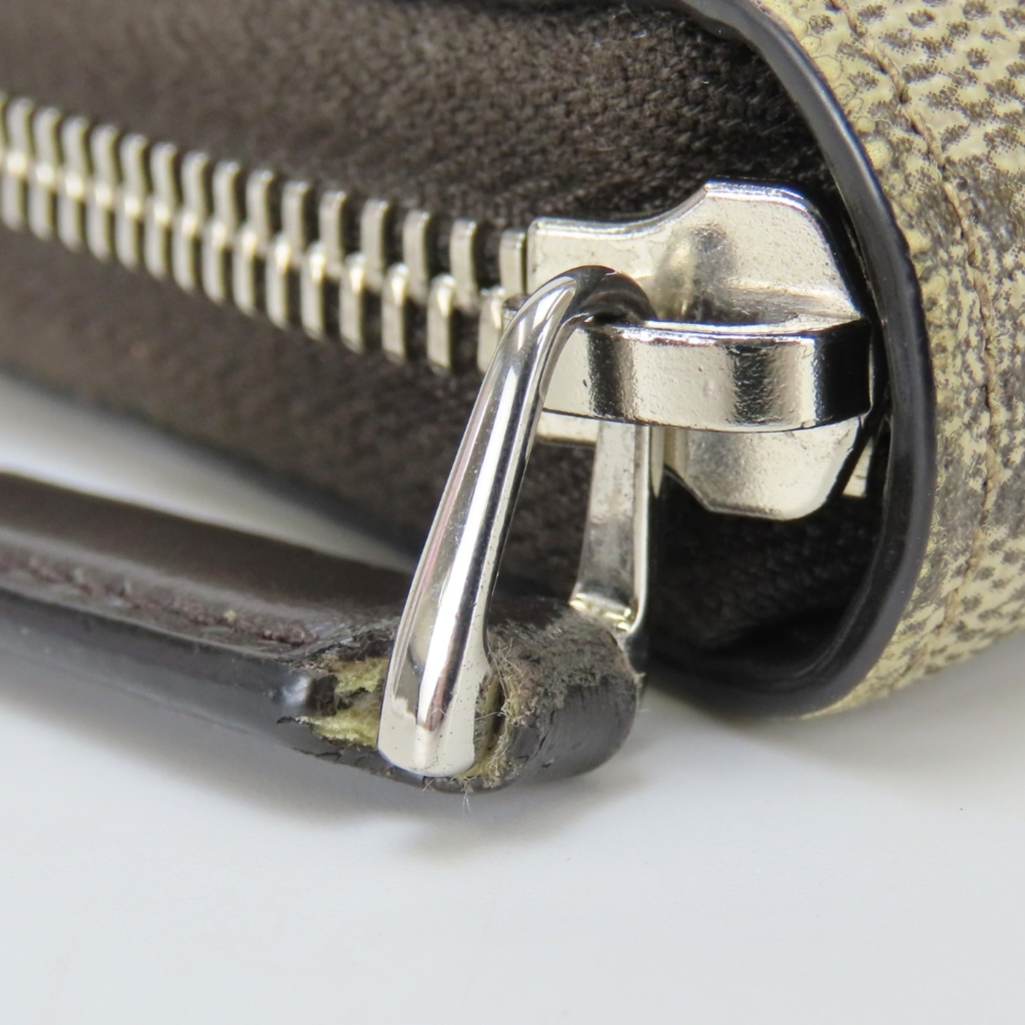 Gucci Beige Dark Brown Green Red Color Gg Supreme Long Wallet (Bi-Fold) (Pre-Owned)