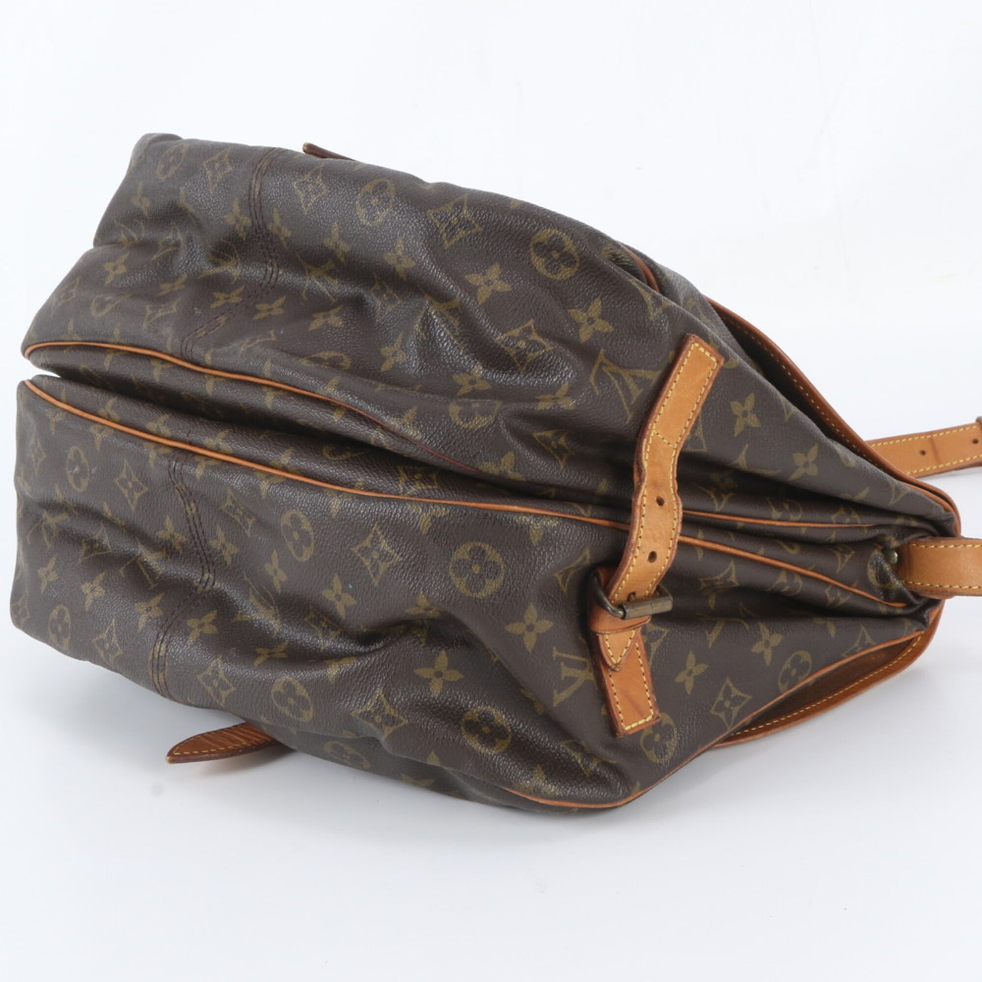 Louis Vuitton Brown Monogram Leather Coated Canvas Shoulder Bag (Pre-Owned)