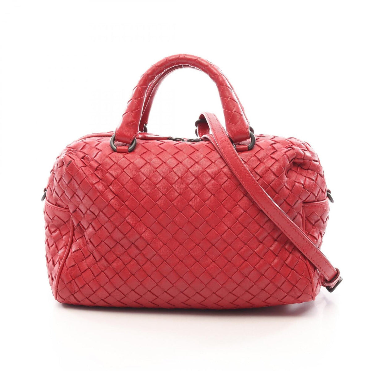 Bottega Veneta Red Color Leather Handbag (Pre-Owned)