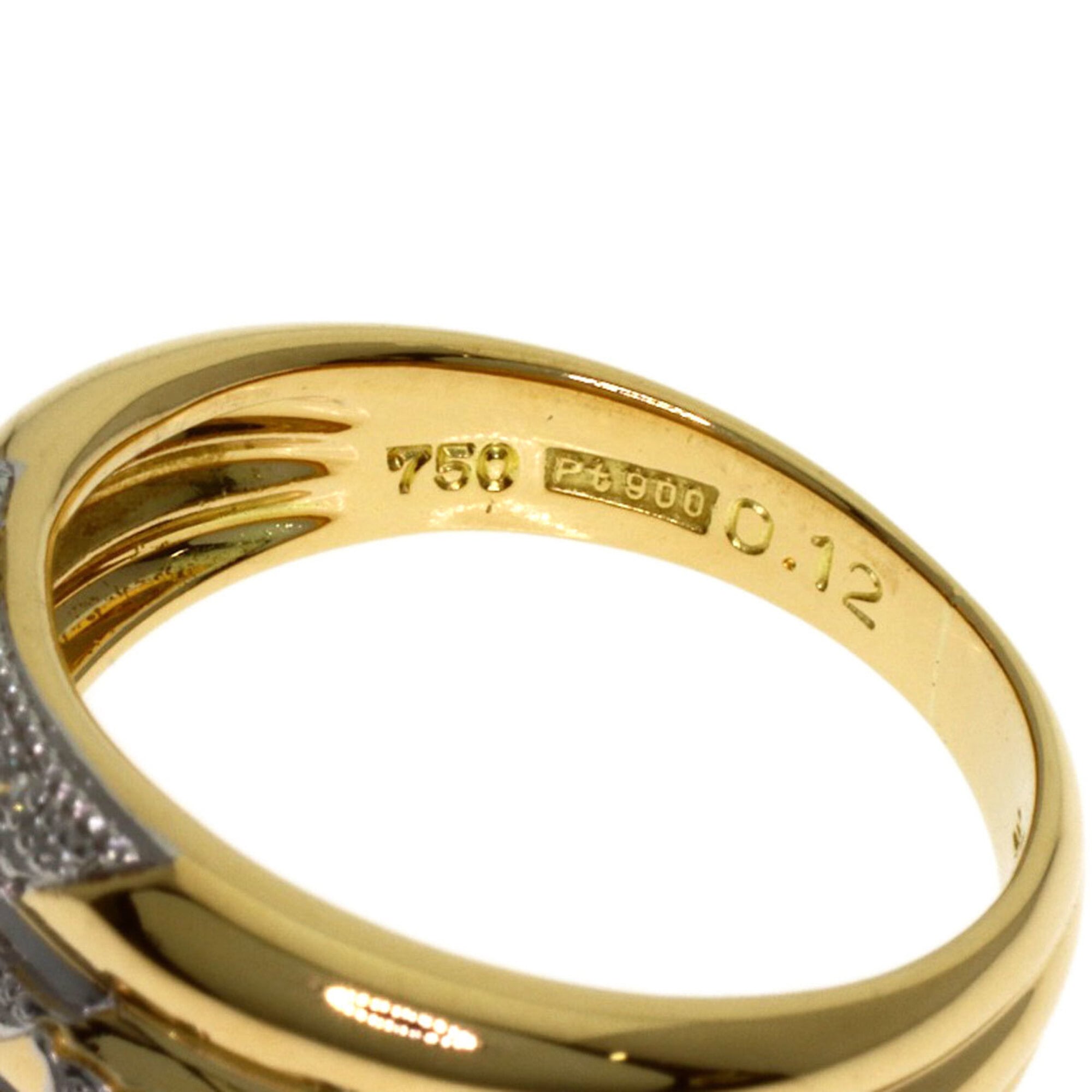 Celine Yellow Gold (18K) Platinum 900 Band Ring (Pre-Owned)