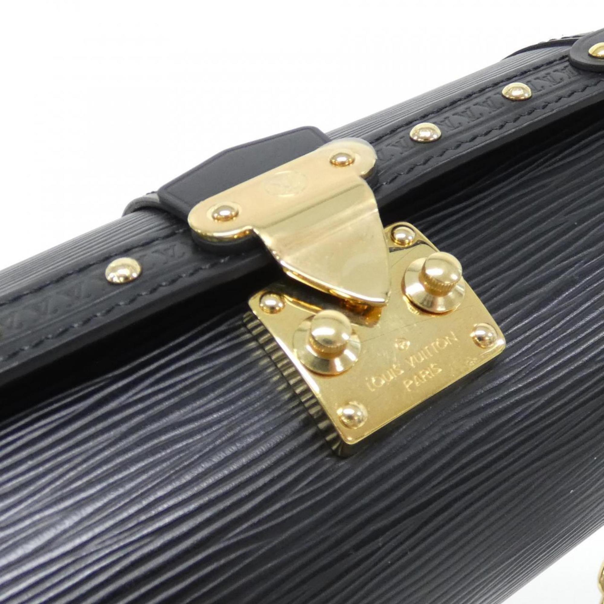 Louis Vuitton Black Leather Shoulder Bag (Pre-Owned)