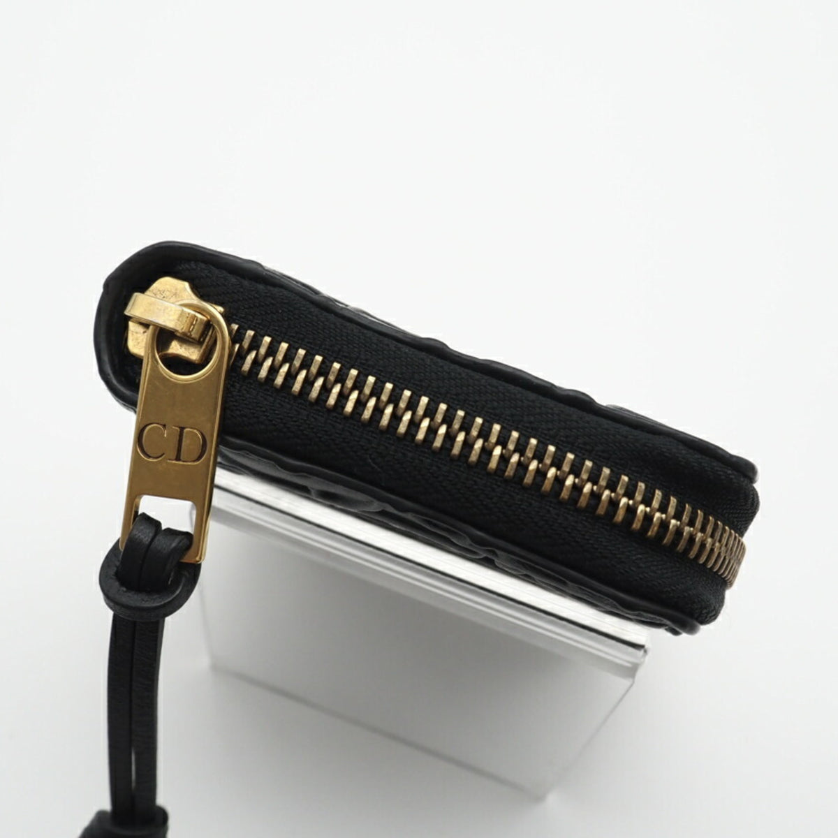 Christian Dior Black Leather Coin Purse/Coin Case (Pre-Owned)
