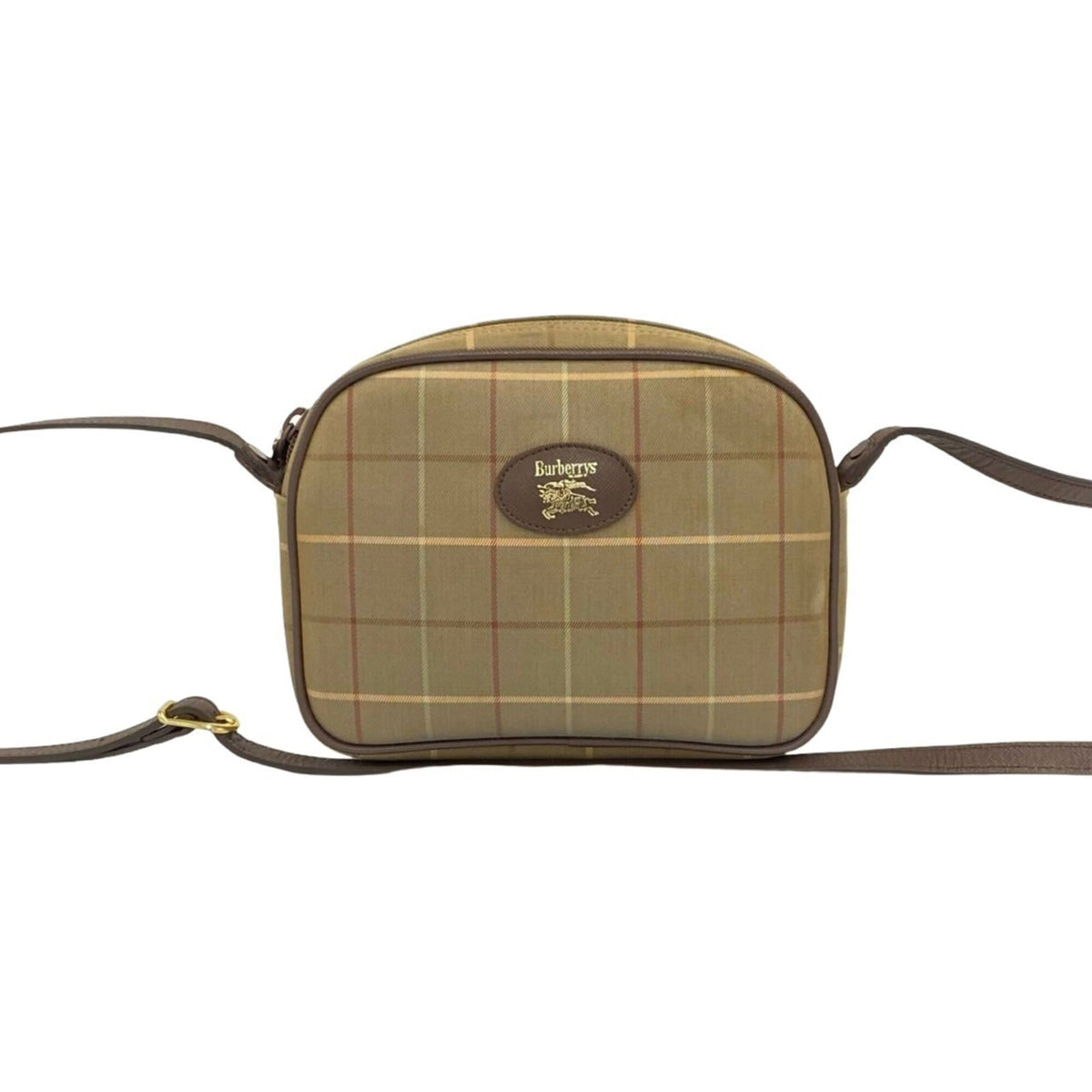 Burberry Brown Canvas Leather Pochette Shoulder Bag (Pre-Owned)