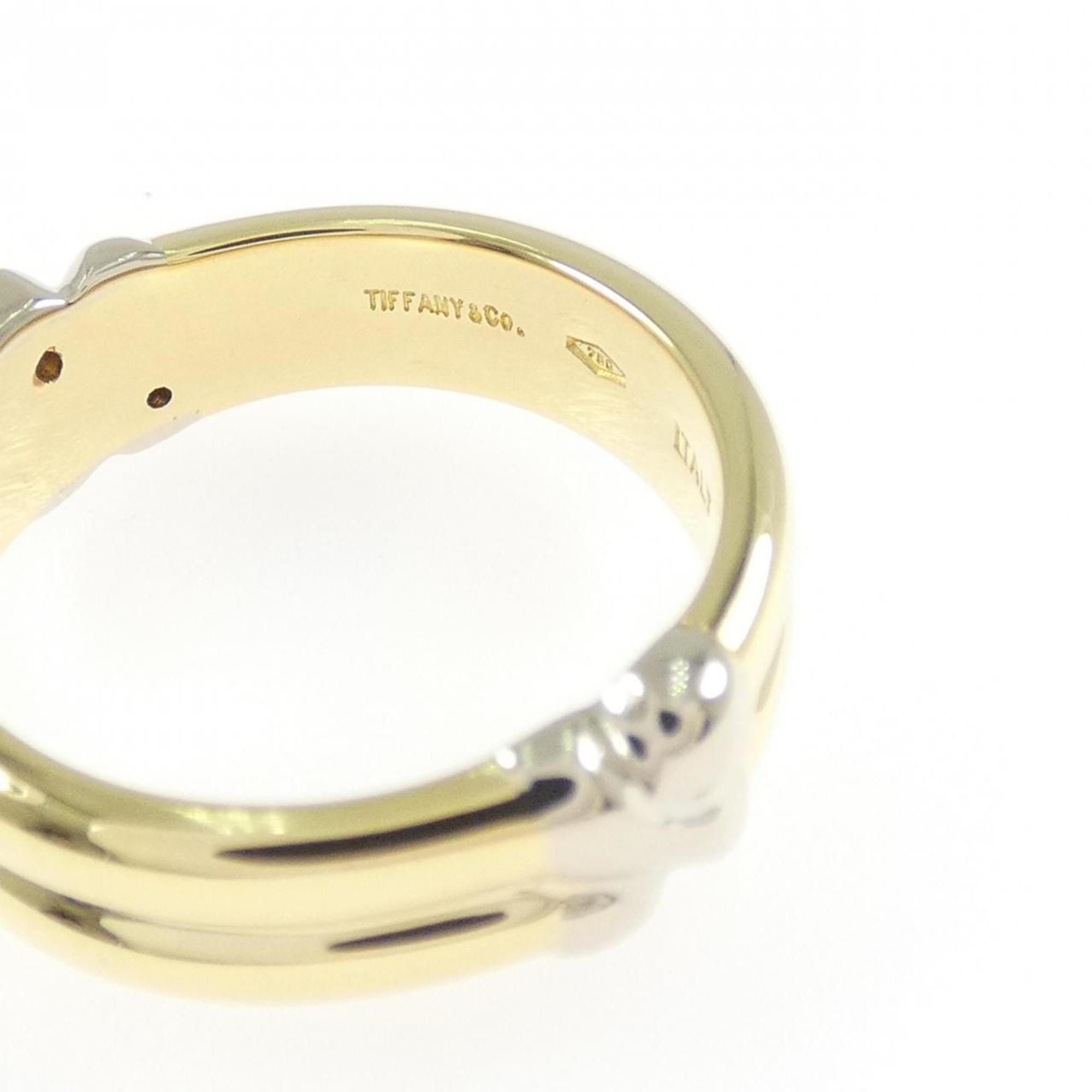 Tiffany White Gold Yellow Gold Yellow Gold (18K) White Gold (18K) Band Ring (Pre-Owned)