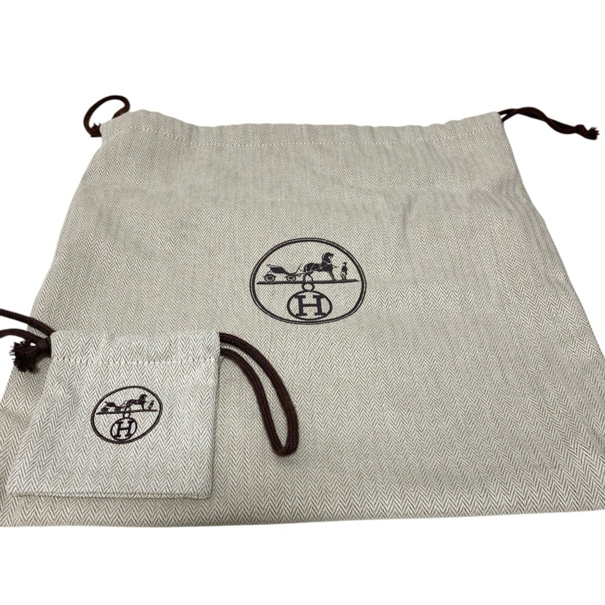 Hermes Sac A Depeche Etoupe Gray Shoulder Bag (Pre-Owned)