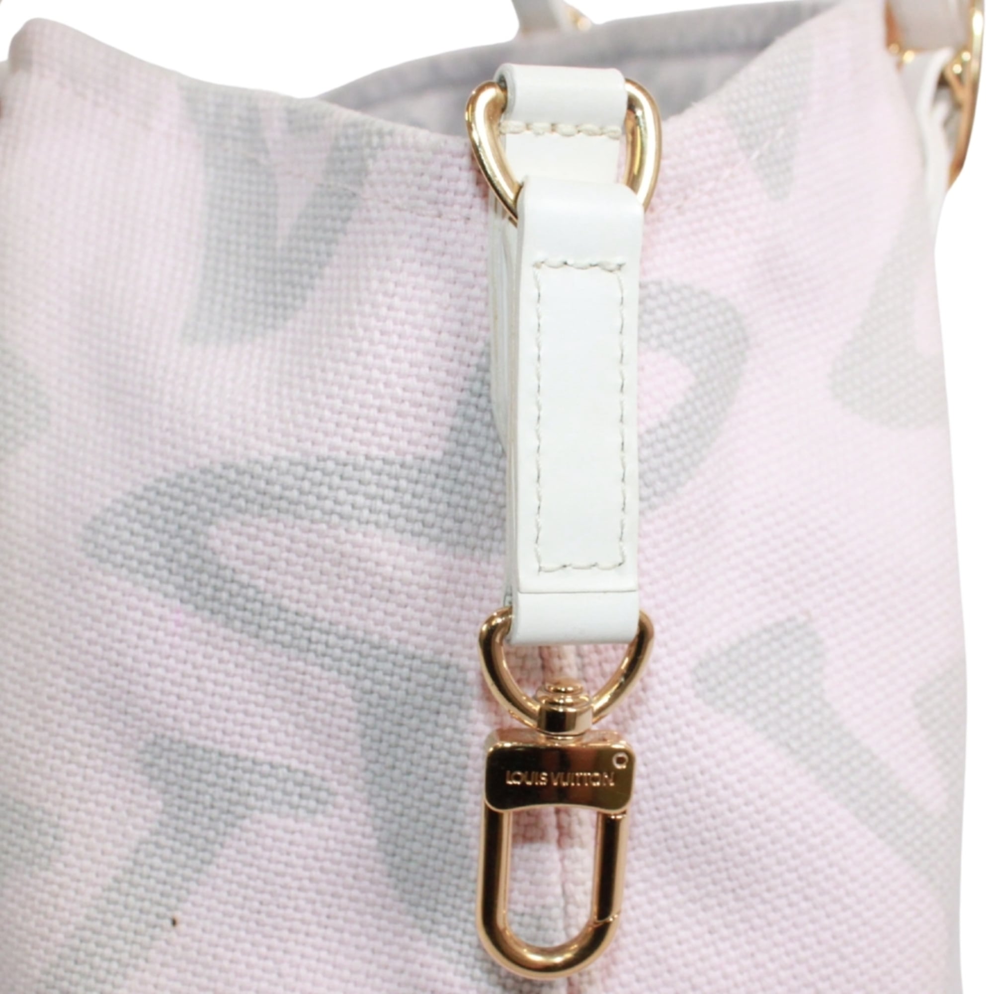 Louis Vuitton Pink Canvas Leather Tote Bag (Pre-Owned)