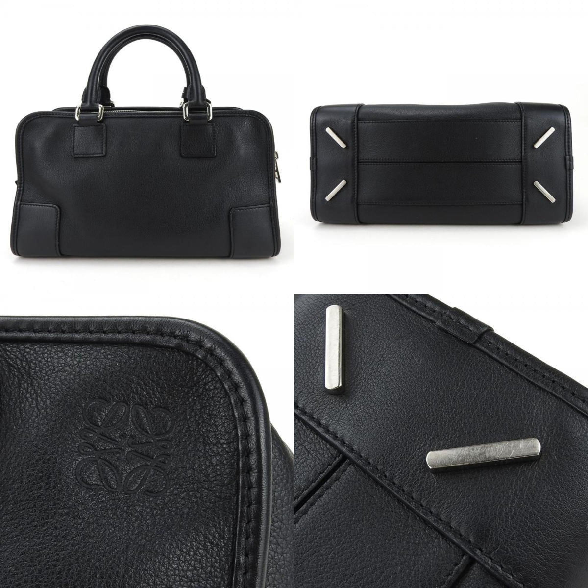 Loewe Amazona Black Leather Handbag (Pre-Owned)