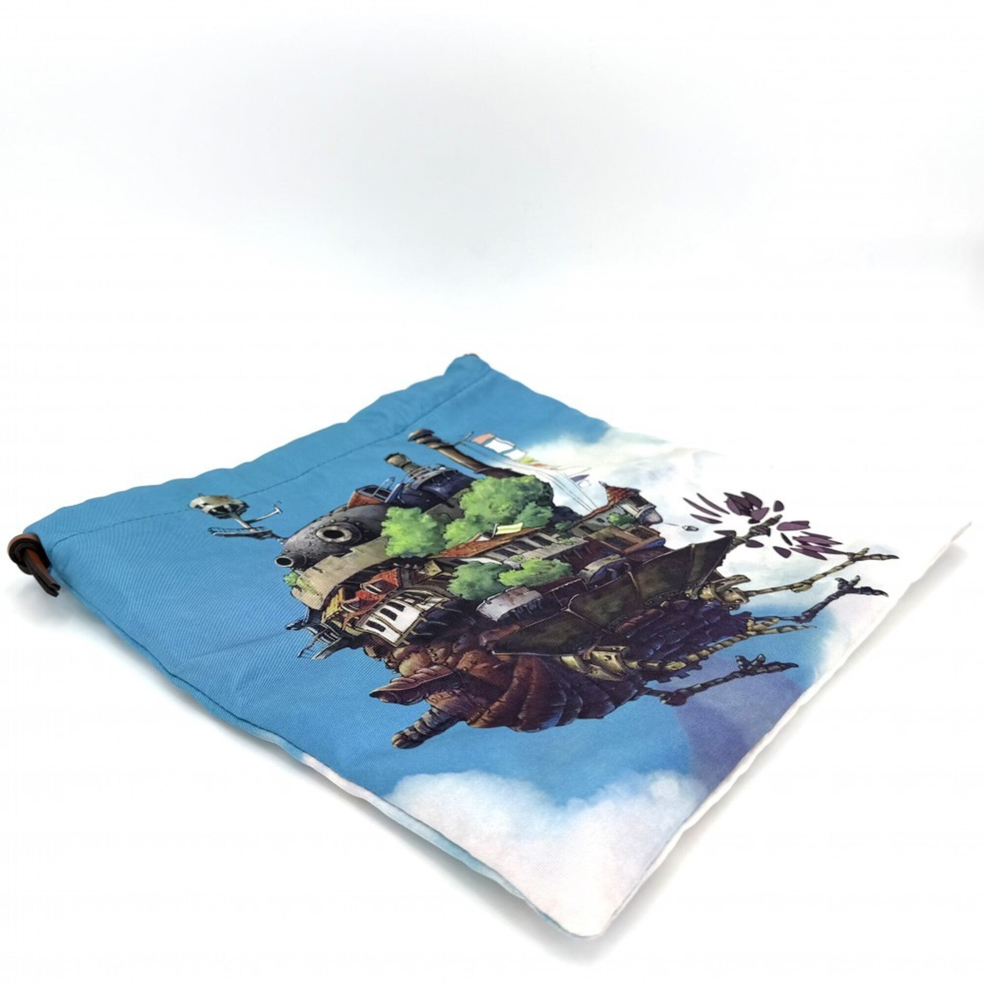 Loewe Linen Blue Multi-Color Cotton Linen Pouch (Pre-Owned)