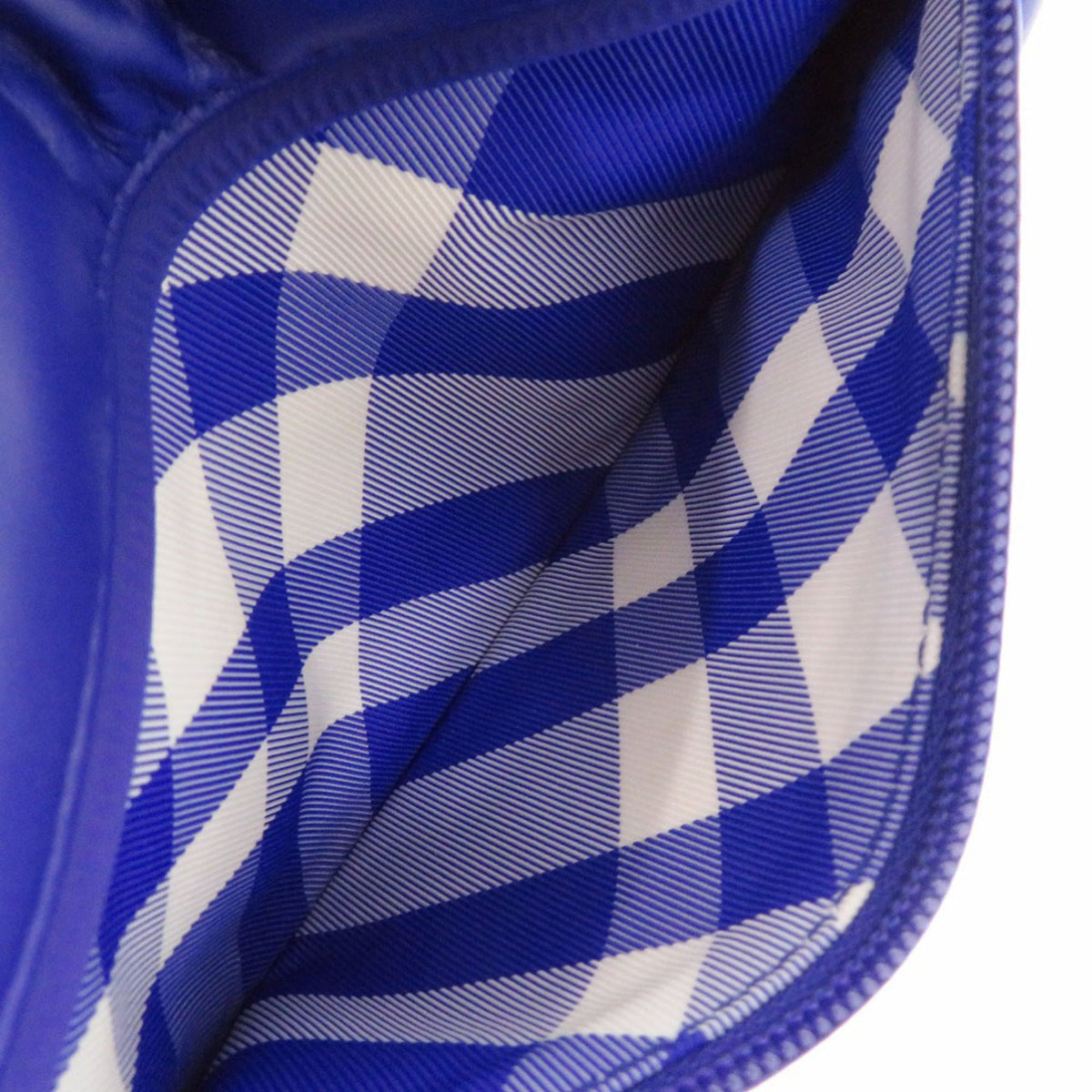Burberry Blue Leather Nylon Shoulder Bag Sling Bag (Pre-Owned)
