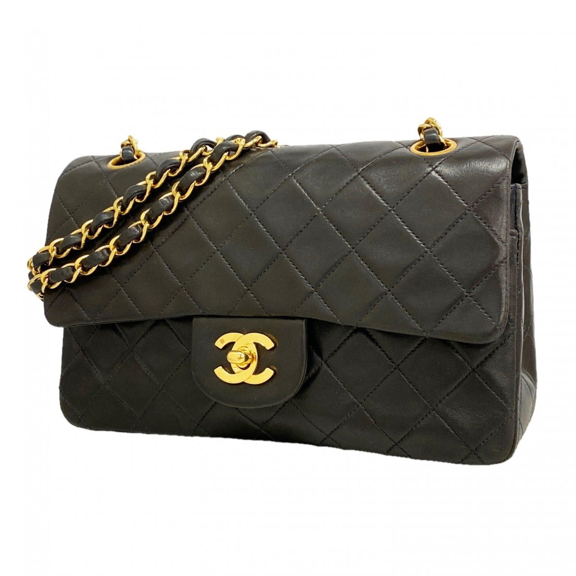 Chanel Black Leather Shoulder Bag (Pre-Owned)