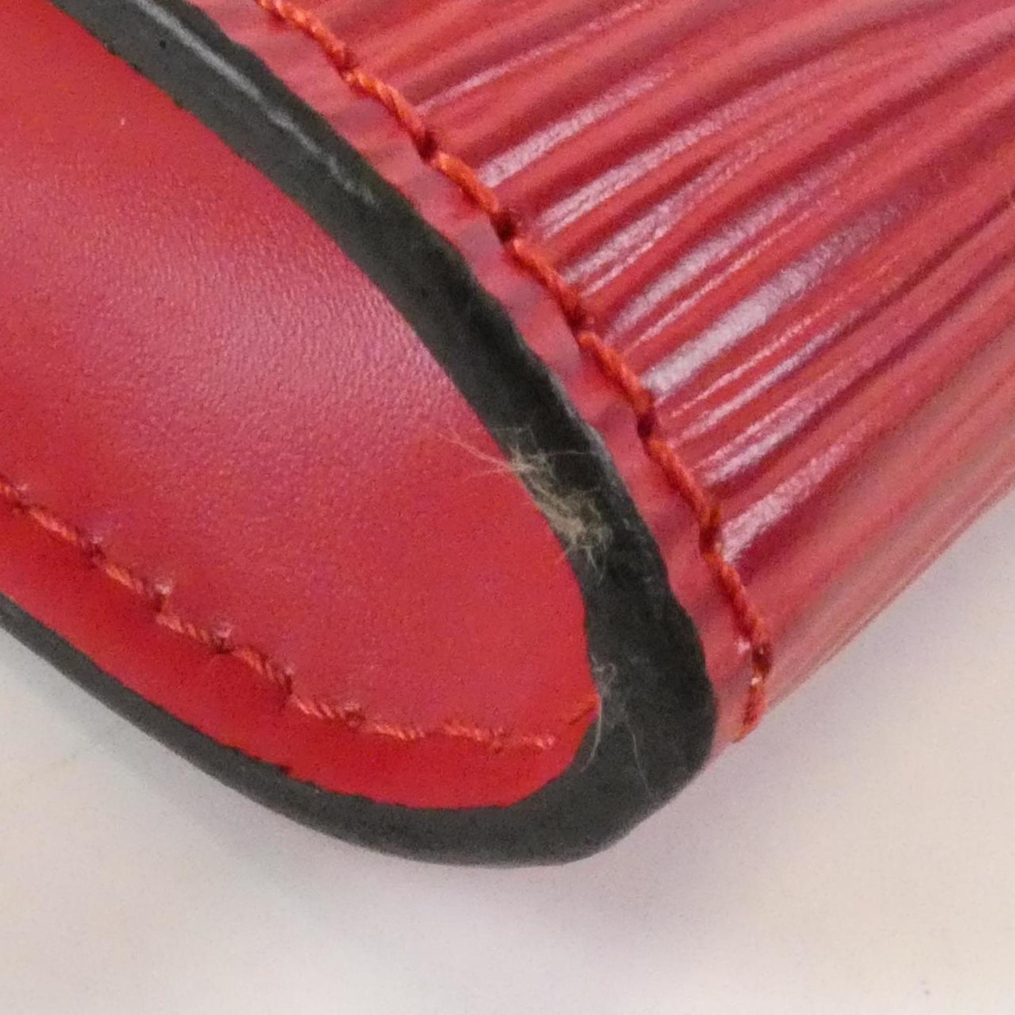 Louis Vuitton Red Color Leather Pochette Pouch (Pre-Owned)