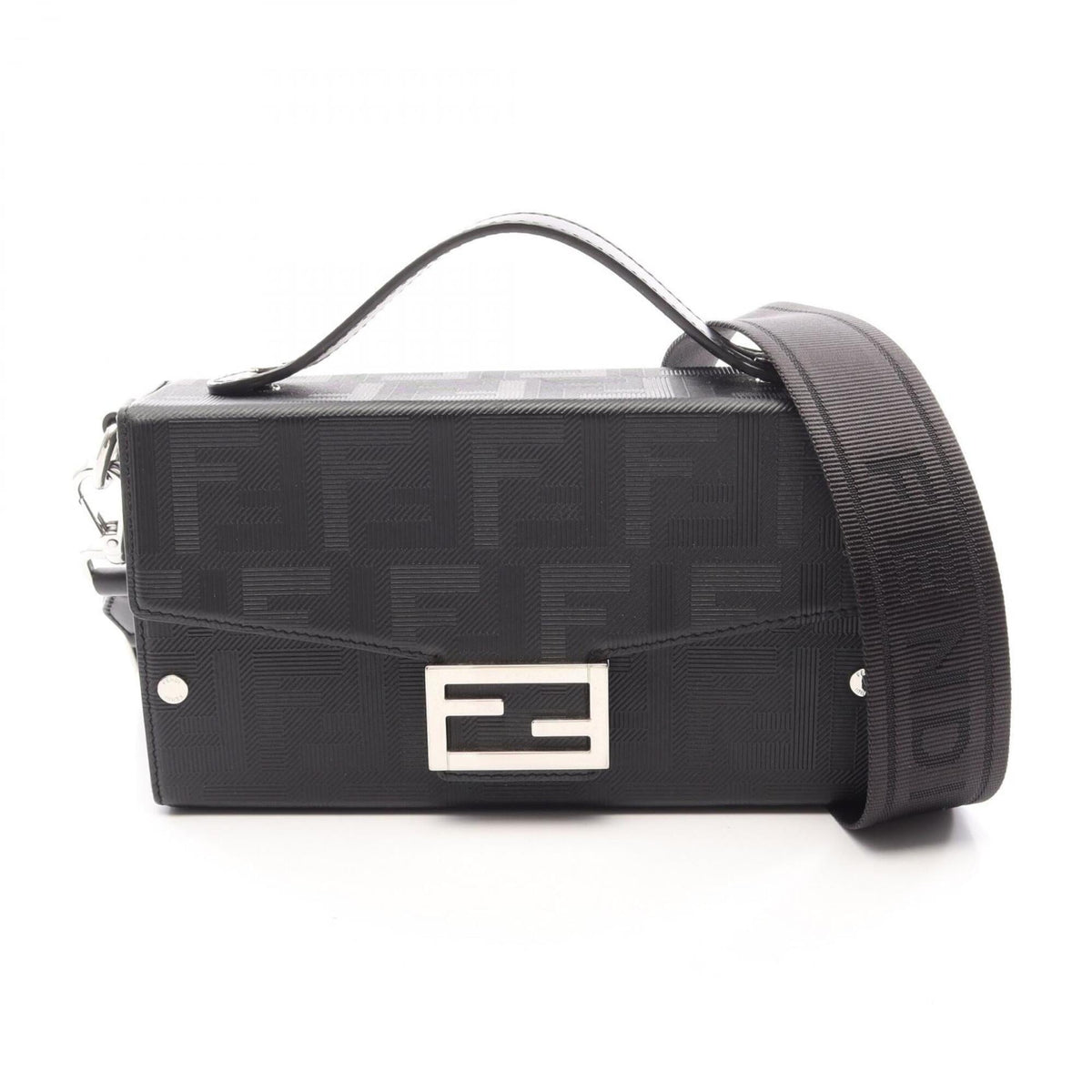Fendi Black Leather Handbag Shoulder Bag (Pre-Owned)