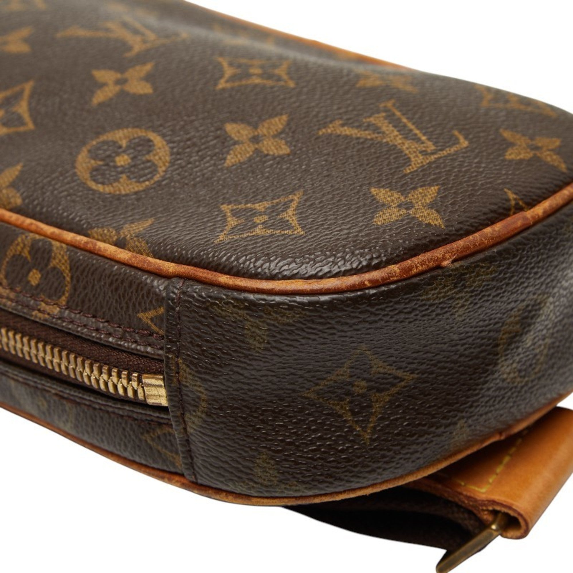 Louis Vuitton Brown Pvc Leather Sling Bag (Pre-Owned)