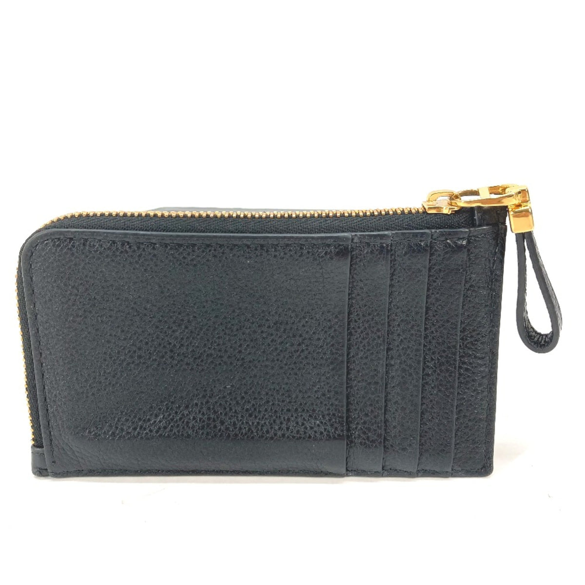 Christian Dior Black Leather Coin Purse/Coin Case (Pre-Owned)