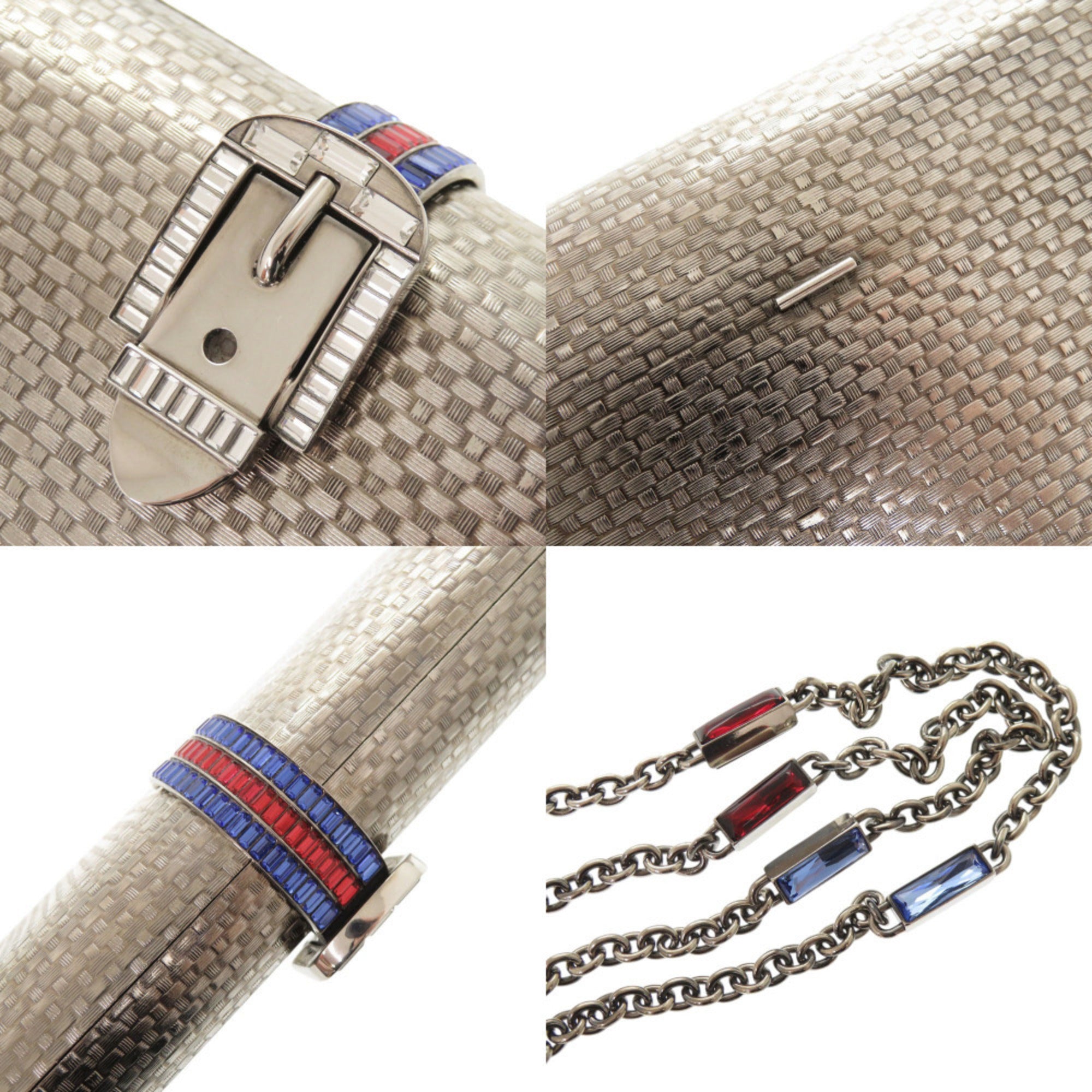 Gucci Silver Metal Shoulder Bag (Pre-Owned)
