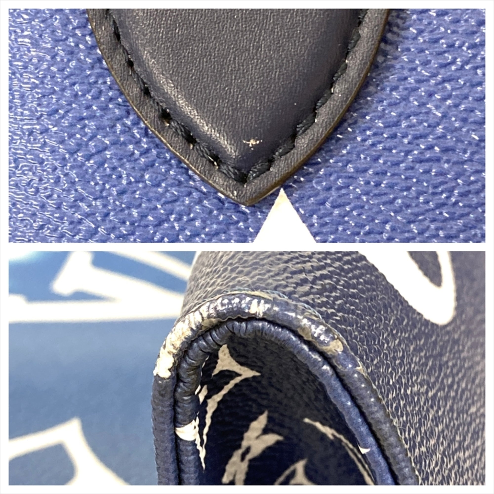 Louis Vuitton Blue Monogram Tote Bag (Pre-Owned)