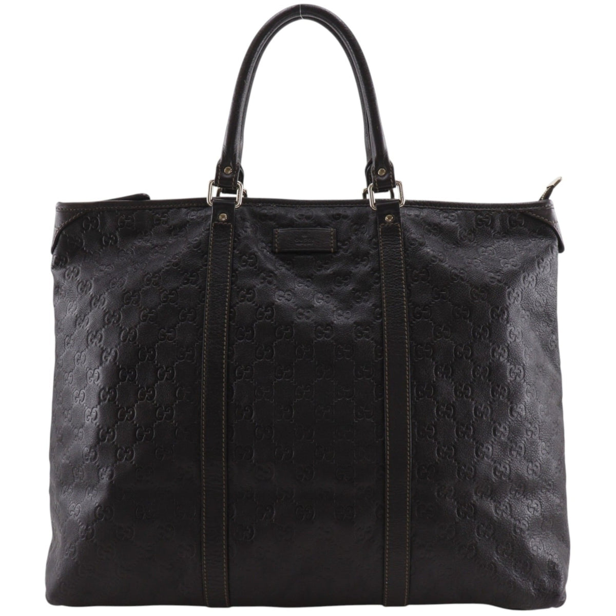 Gucci Brown Leather Boston Bag (Pre-Owned)