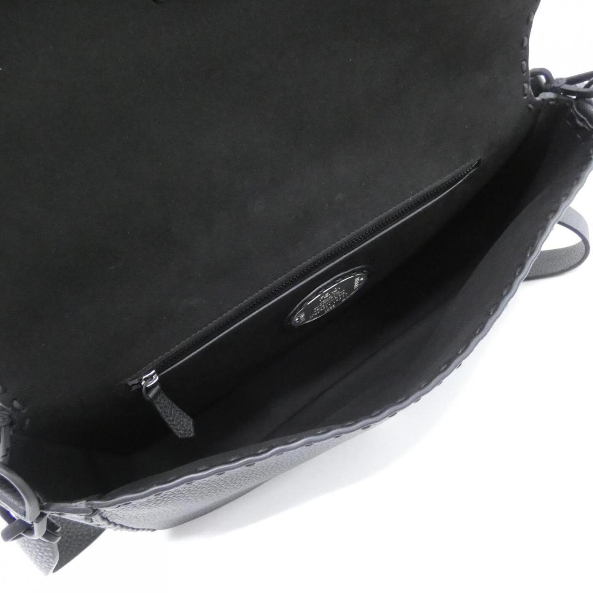 Fendi Black Leather Shoulder Bag (Pre-Owned)